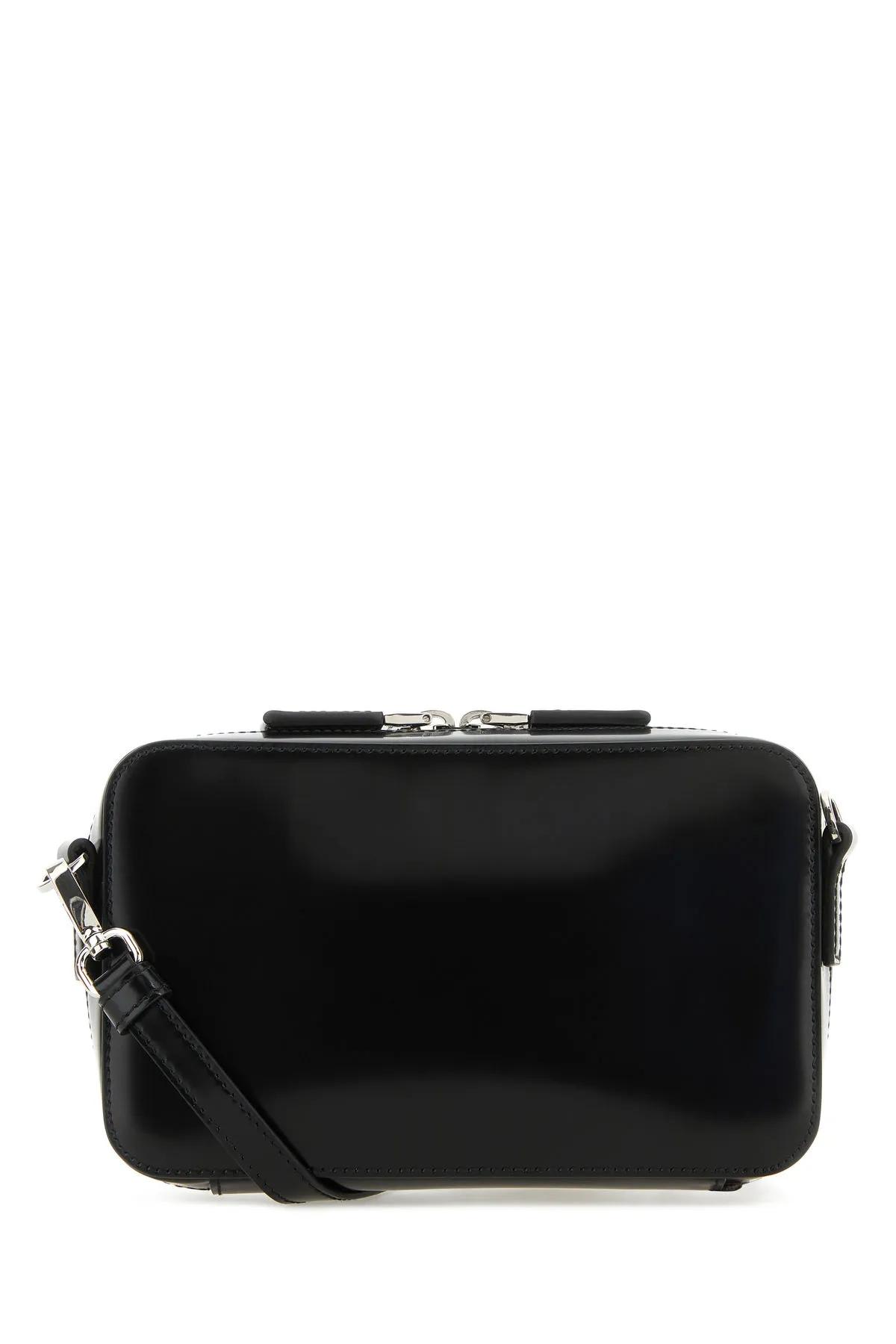 Shop Prada Black Leather Brique Crossbody Bag In Nero