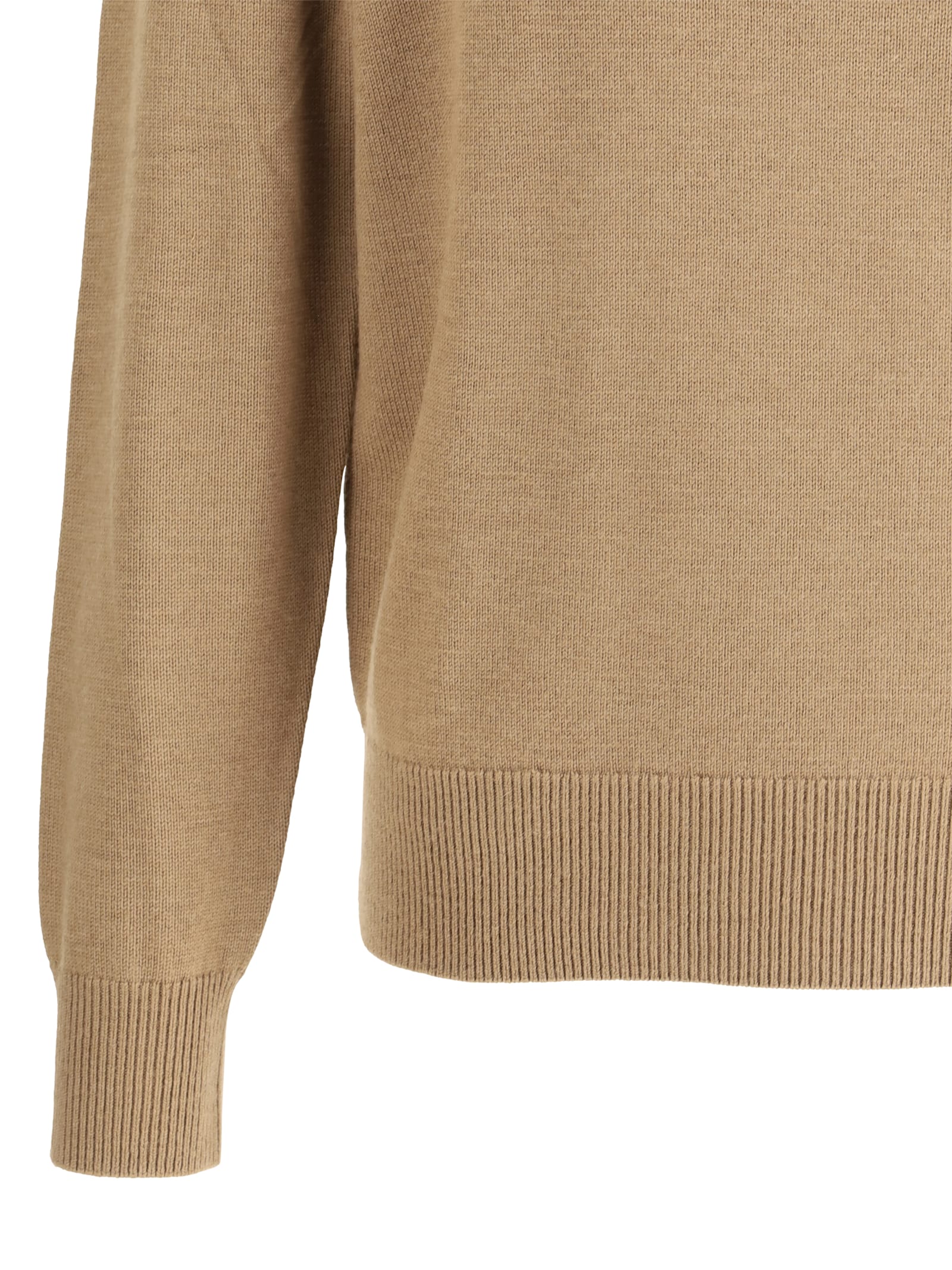 Sunflower Long-sleeved Sweater In Camel