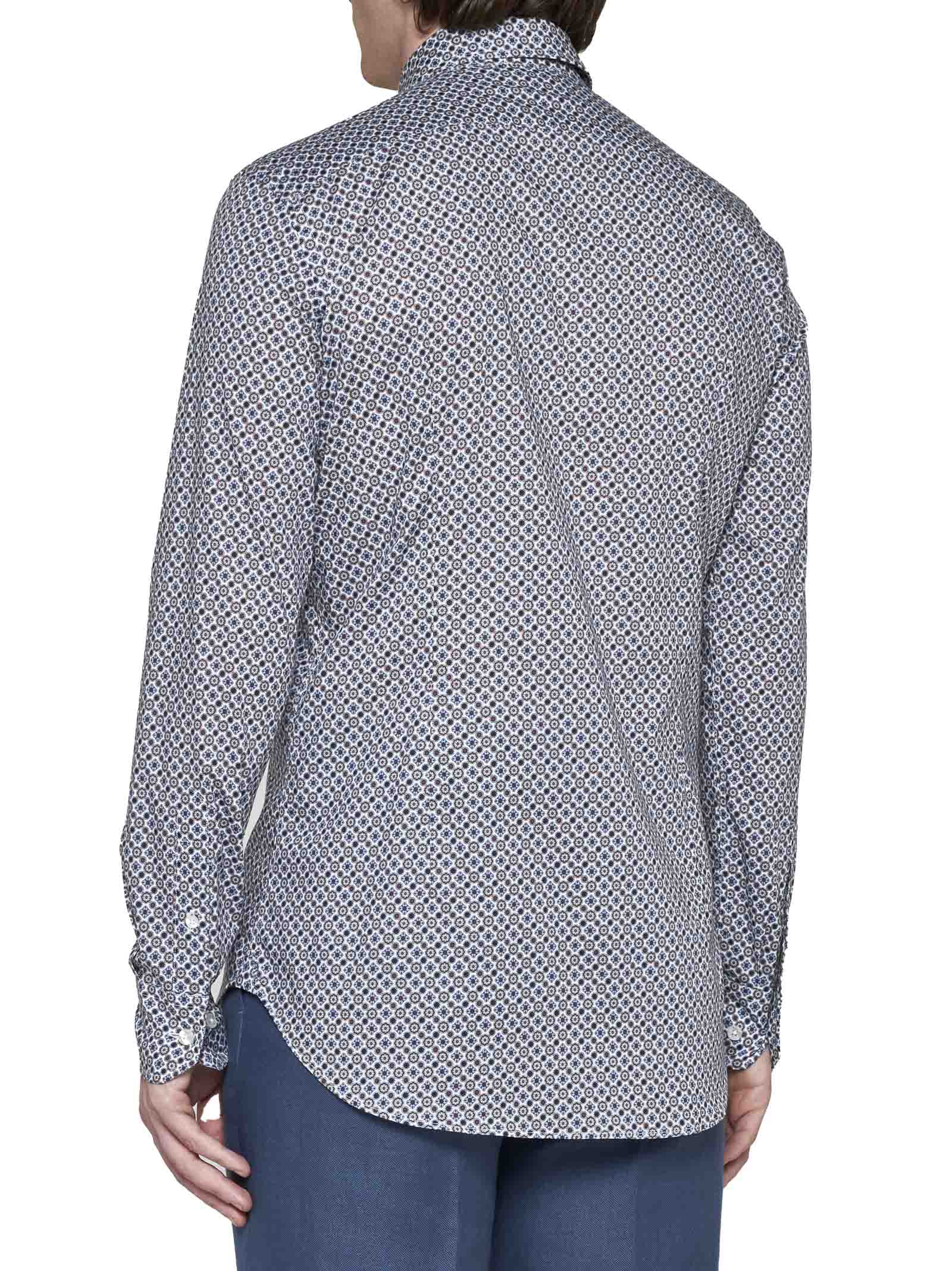 Shop Etro Shirt In Stampa F.do Bianco