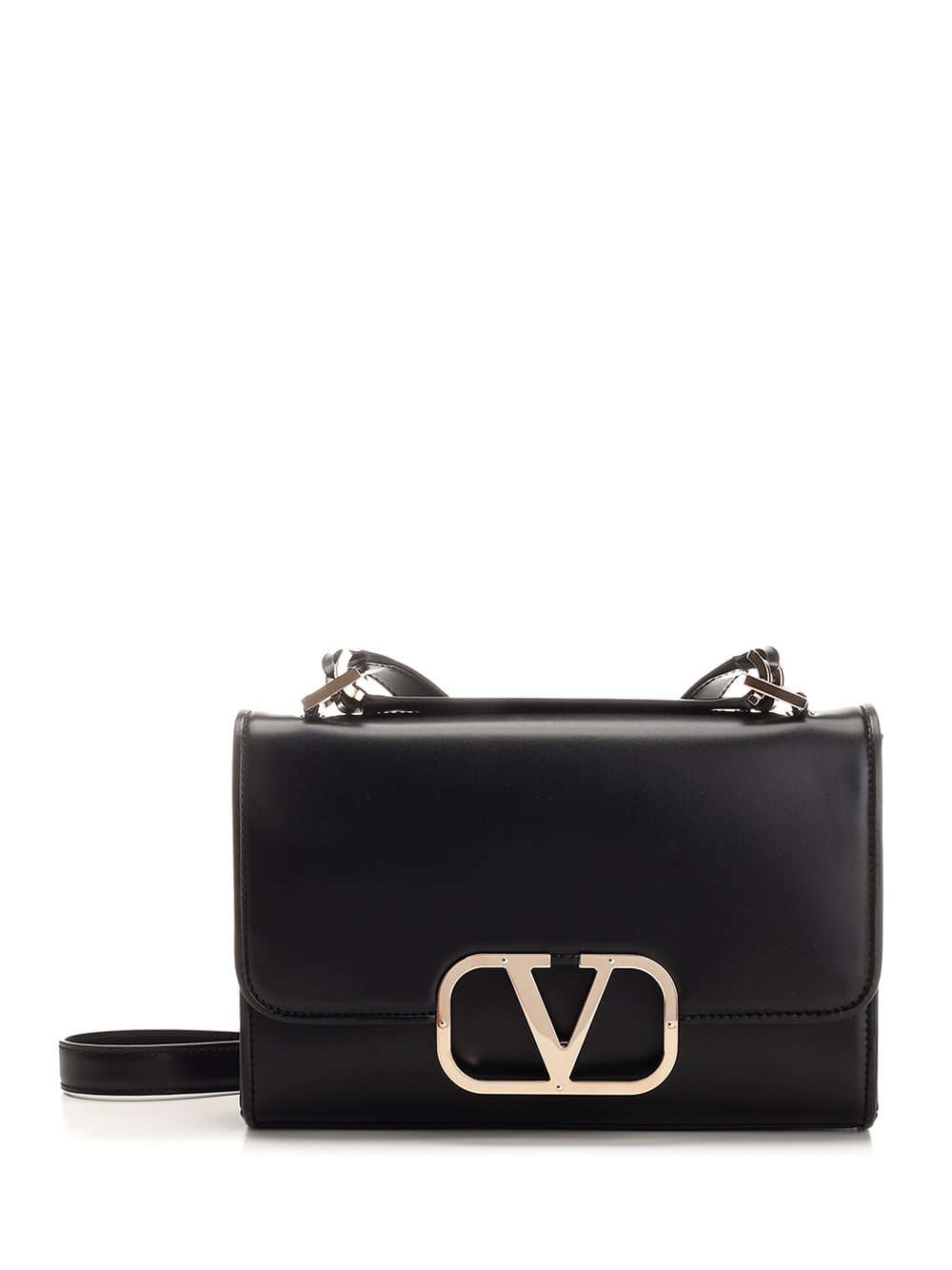 VALENTINO GARAVANI BLACK VLOGO SHOULDER BAG