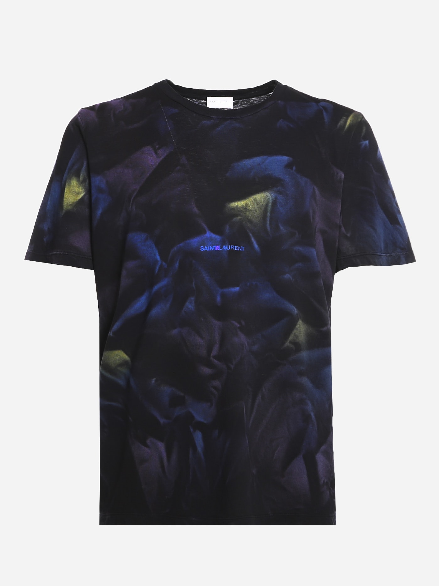 Saint Laurent Cotton T-shirt With All-over Tie-dye Print