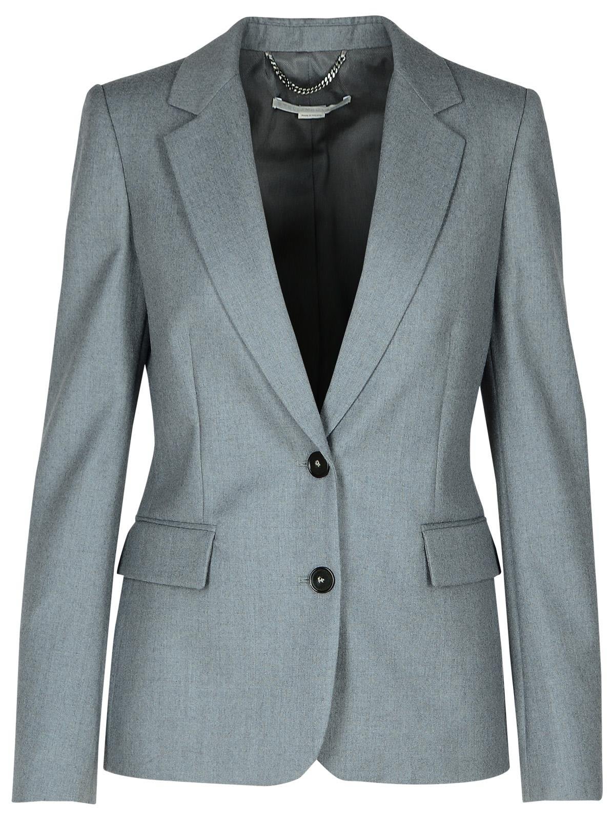 Shop Stella Mccartney Single-breasted Tailored Blazer In Grey