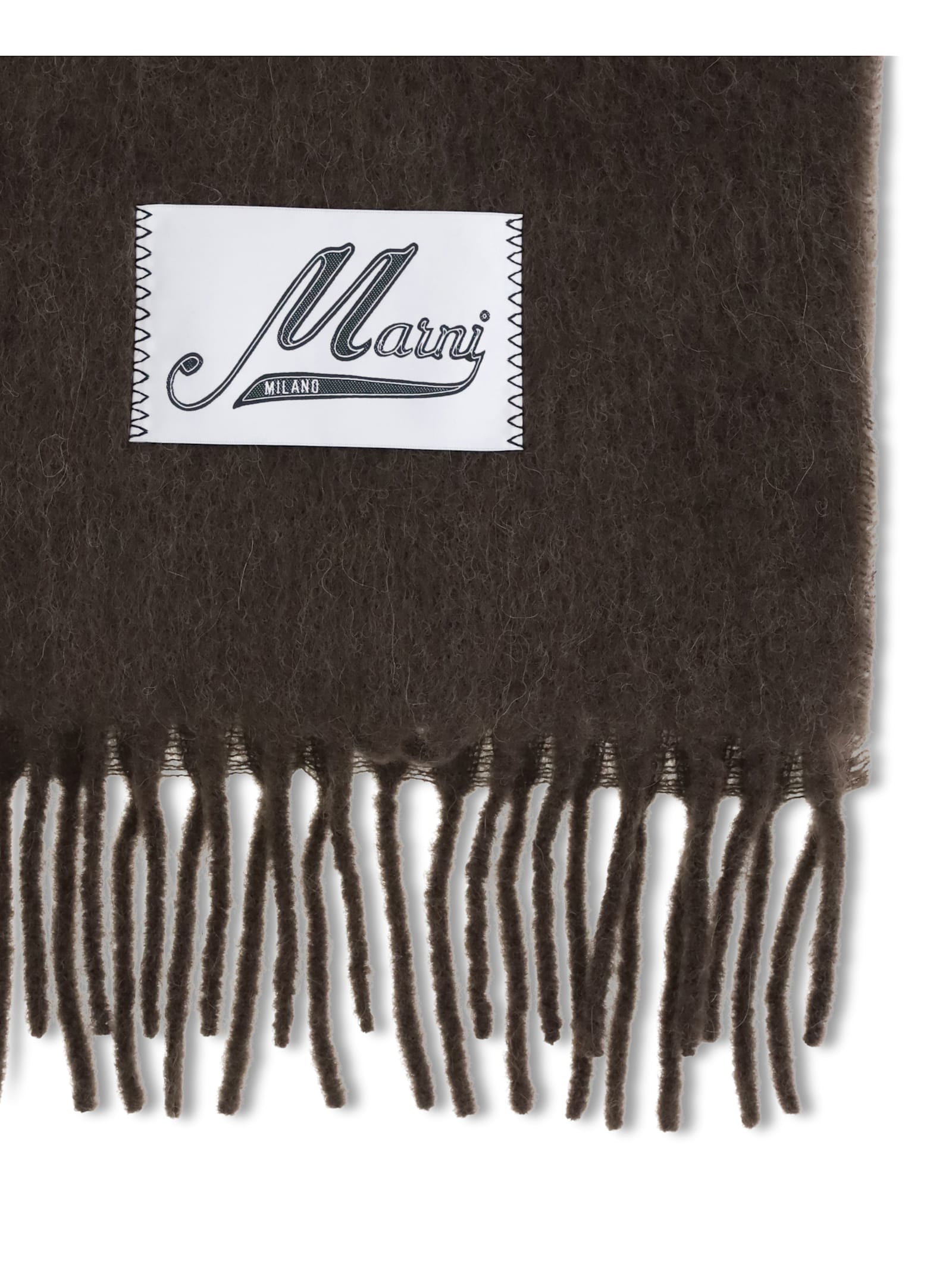Marni Wool Scarf In Black