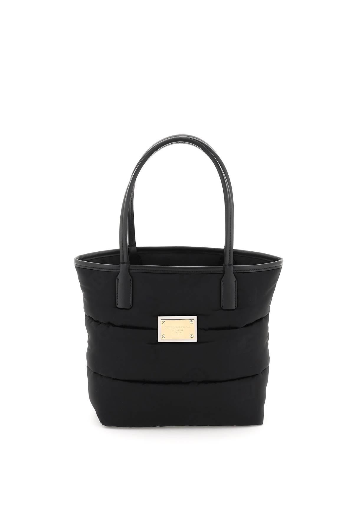Dolce & Gabbana Branded Jacquard Nylon Small Shopping Bag
