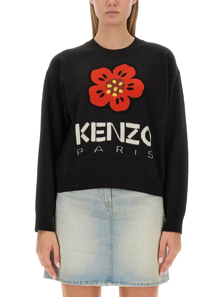 Kenzo Jersey Boke Flower In Black