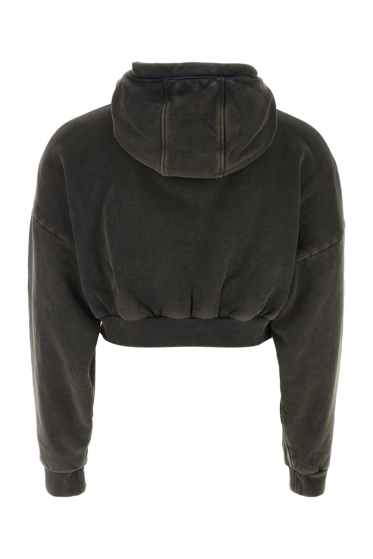 Shop Entire Studios Charcoal Cotton Oversize Sweatshirt In Black