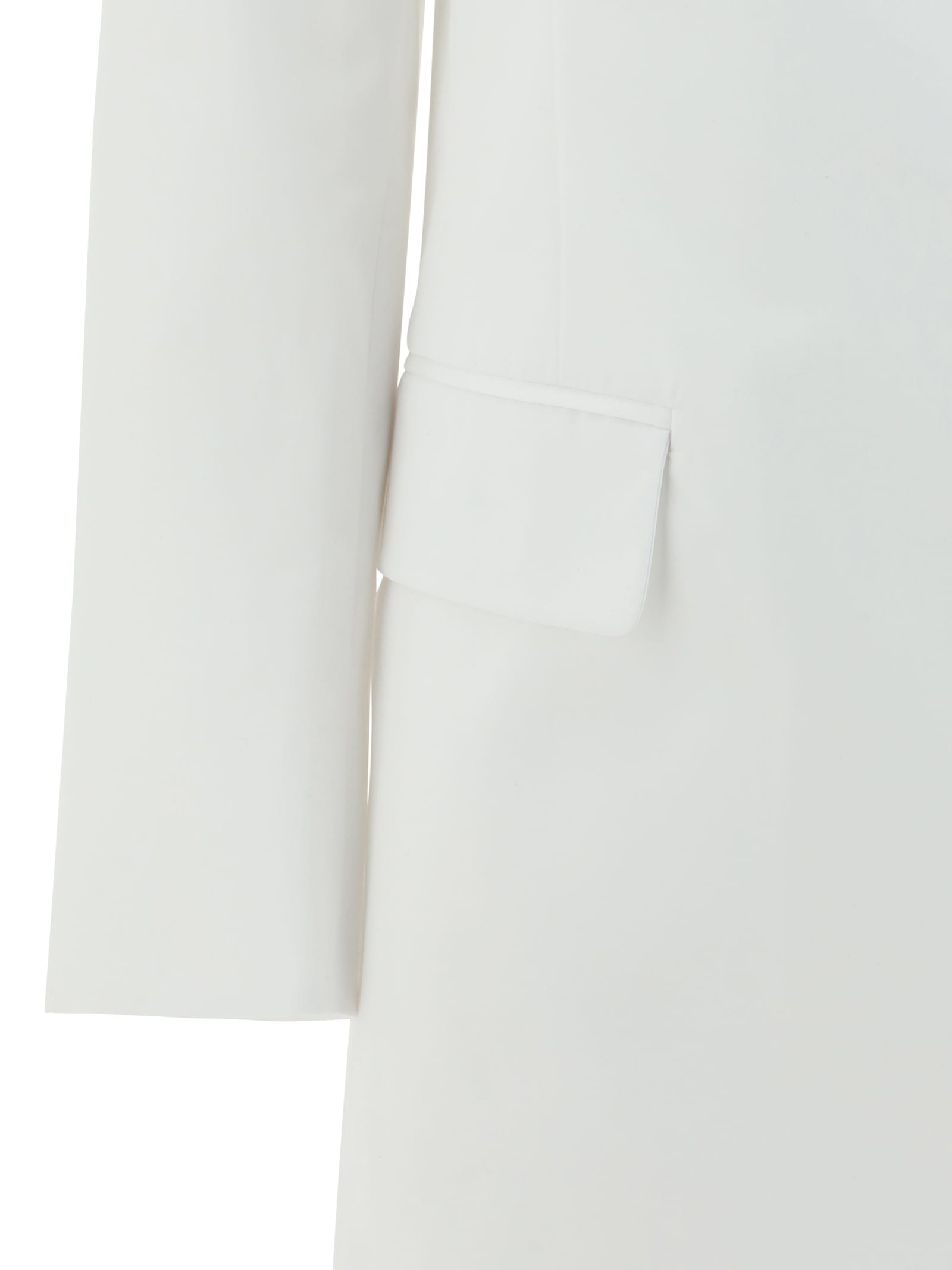 Shop Valentino Cotton Jacket In Bianco Ottico