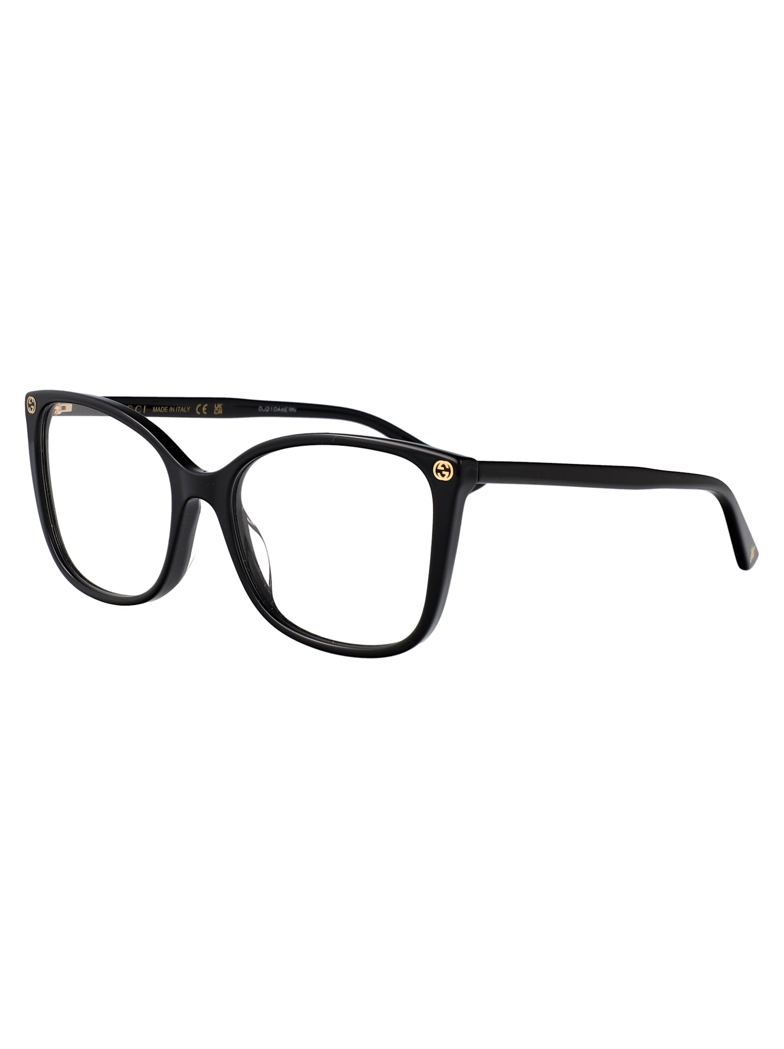 Gucci Womens Black Gg0914o Acetate Rectangular-frame Optical Glasses In Black-black-transparent