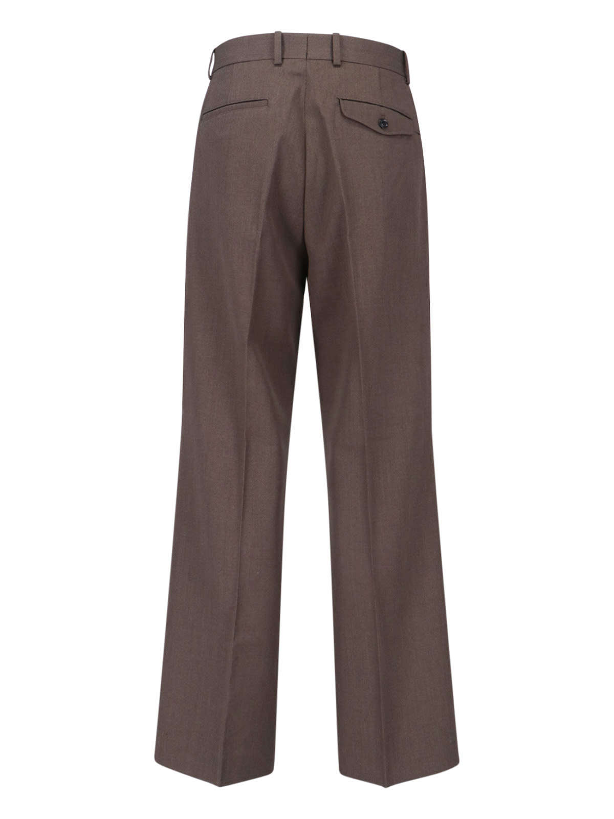 Tonywack Straight Trousers With Pockets And Belt Loops In Brown