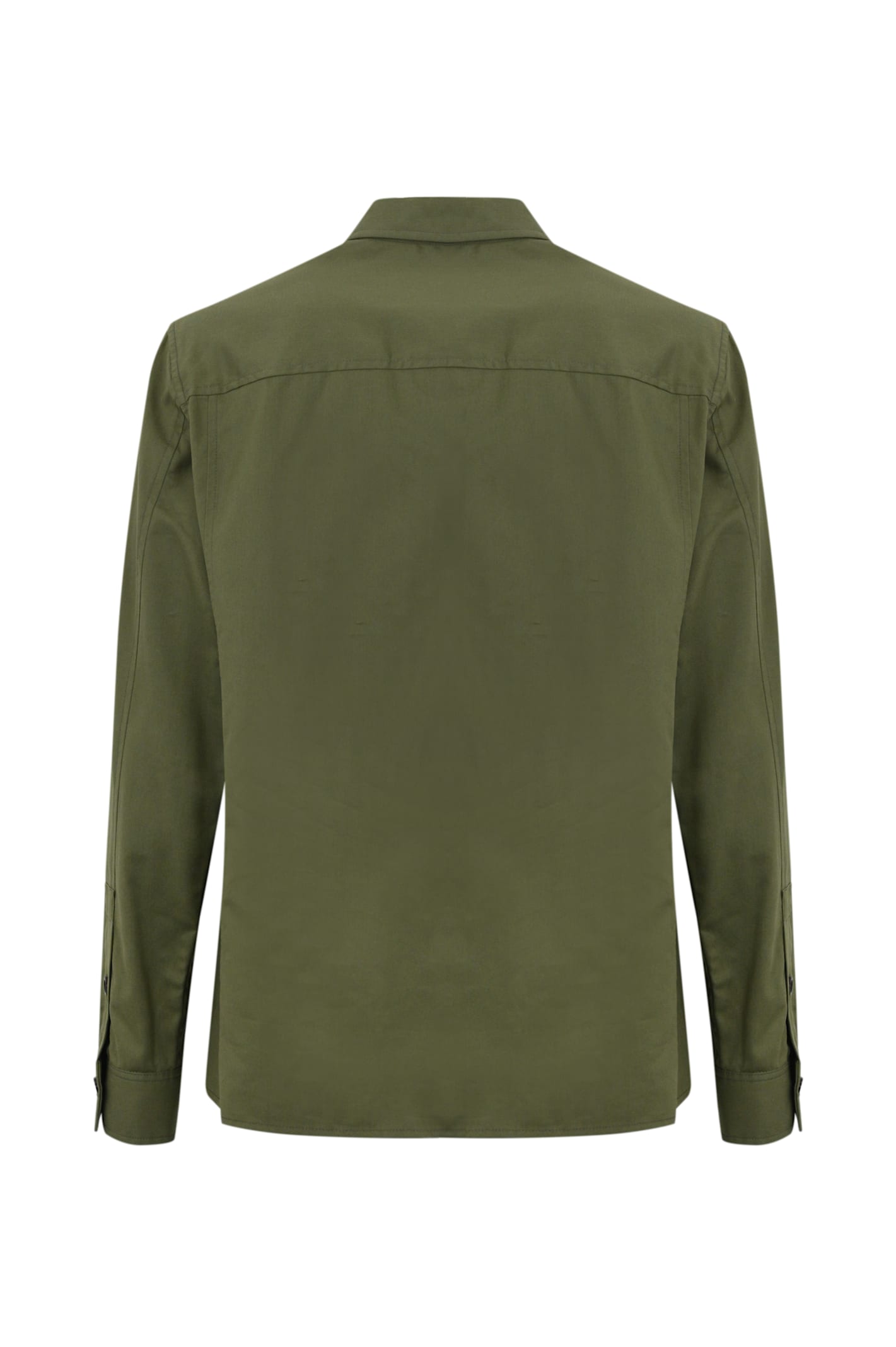 Shop Paolo Pecora Overshirt In Mixed Cotton Fabric