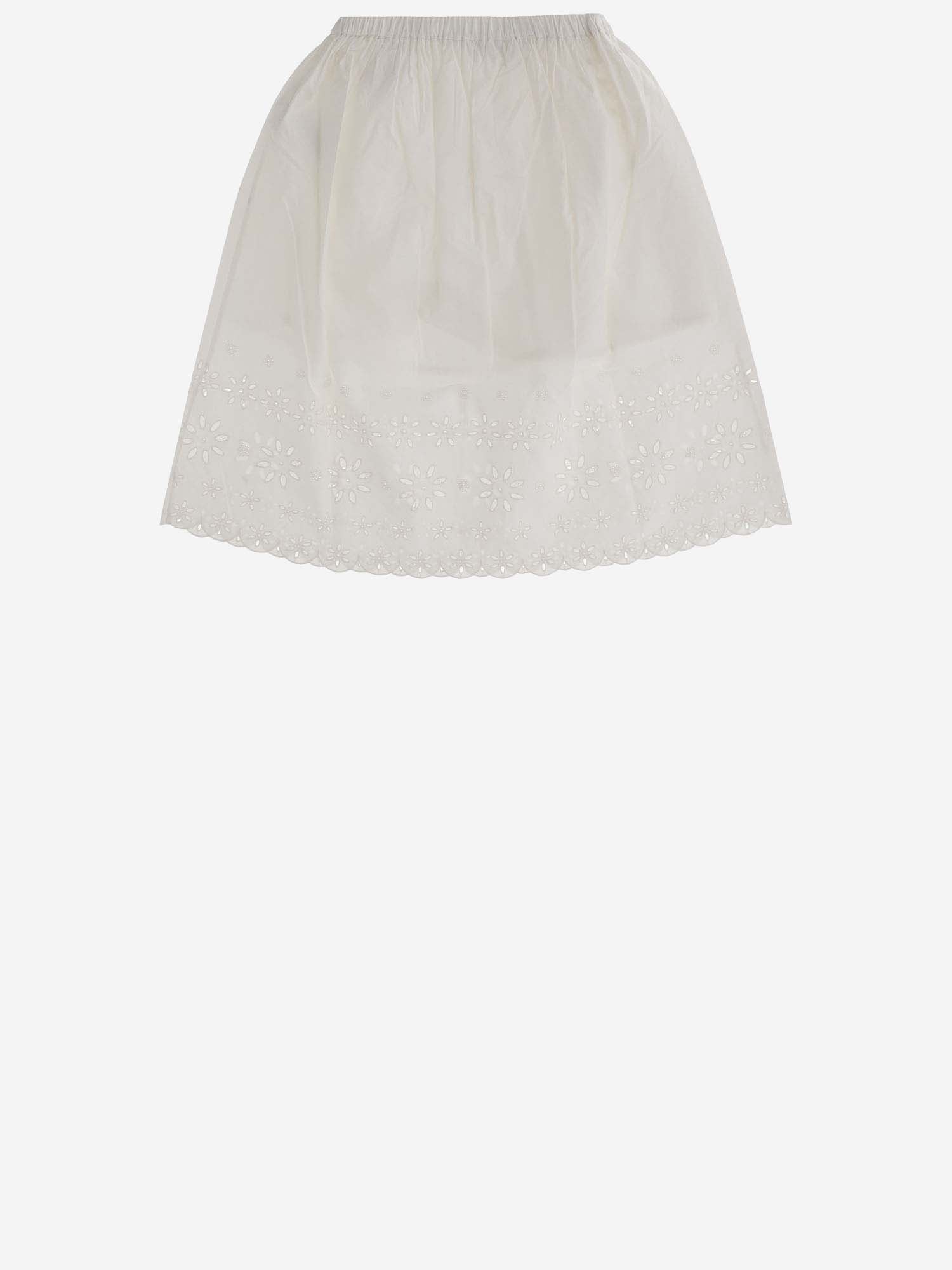 Shop Bonpoint Flora Skirt In Blanc Lait