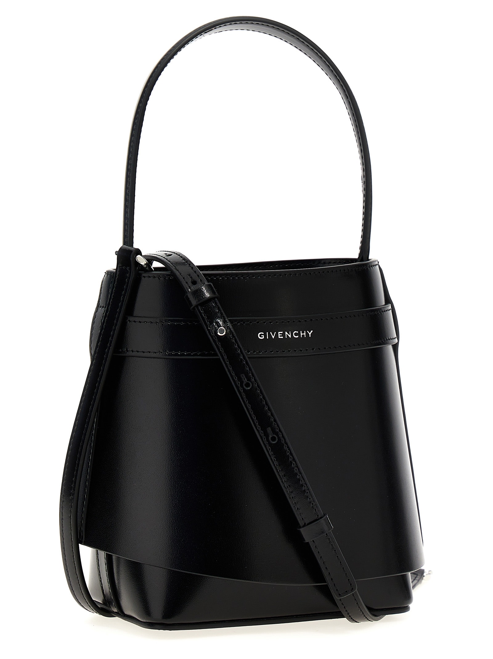 Shop Givenchy Shark Lock Bucket Bag In Black