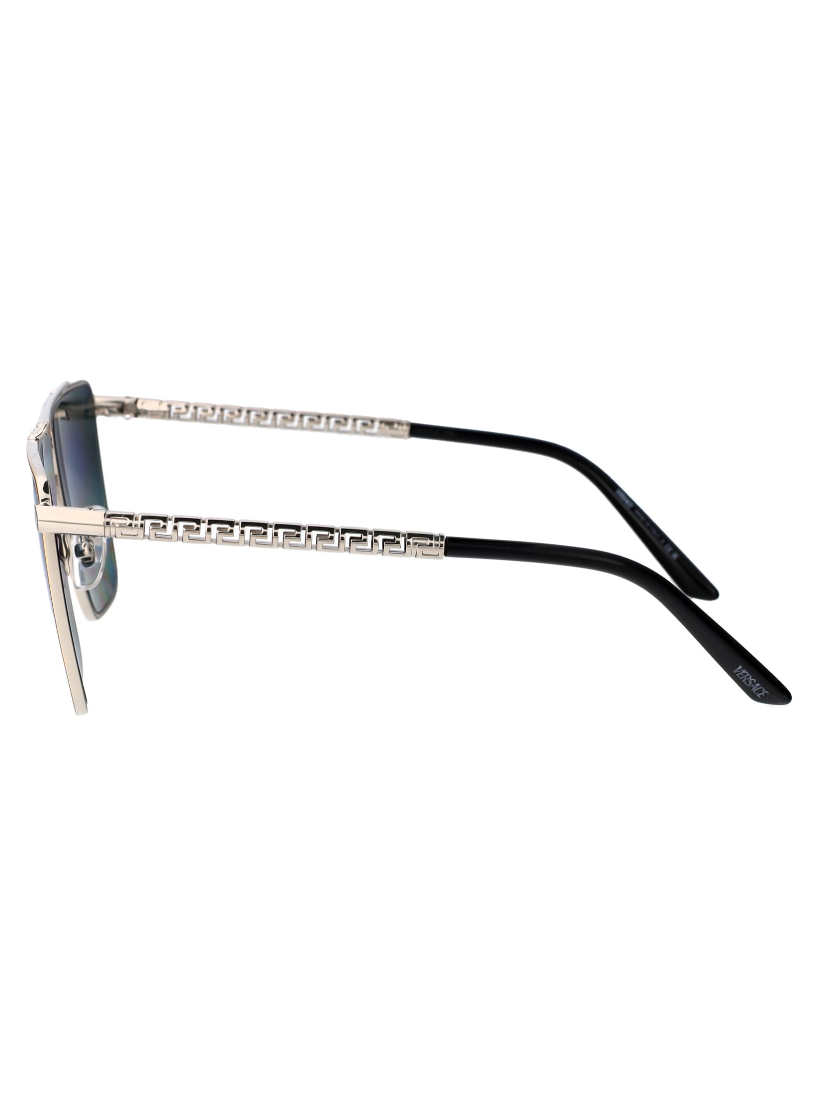 Shop Versace 0ve2266 Sunglasses In 15141u Gold/silver