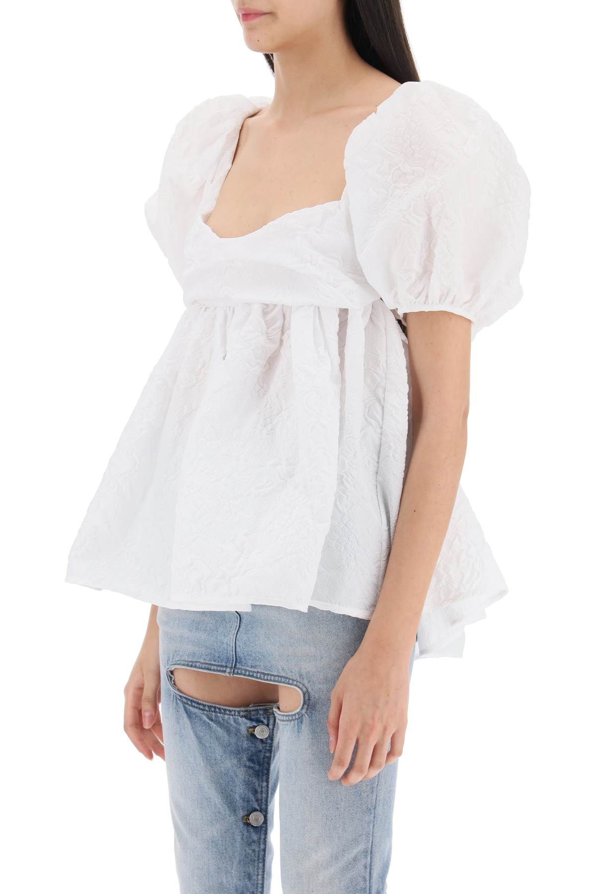 Shop Cecilie Bahnsen Sari Top In White (white)