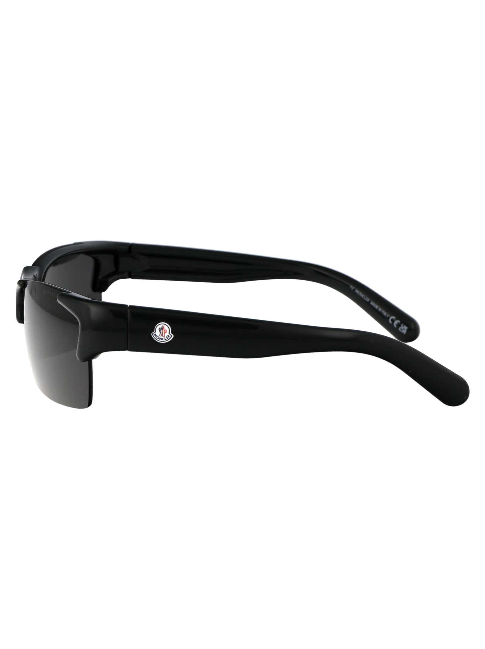 Shop Moncler Ml0282 Sunglasses In 01a Nero Lucido