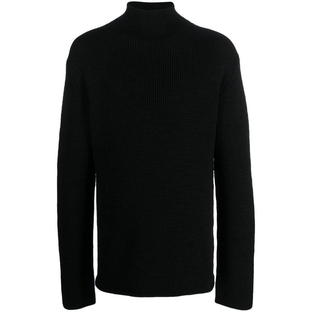 Shop The Row High-neck Knitted Sweater In Black