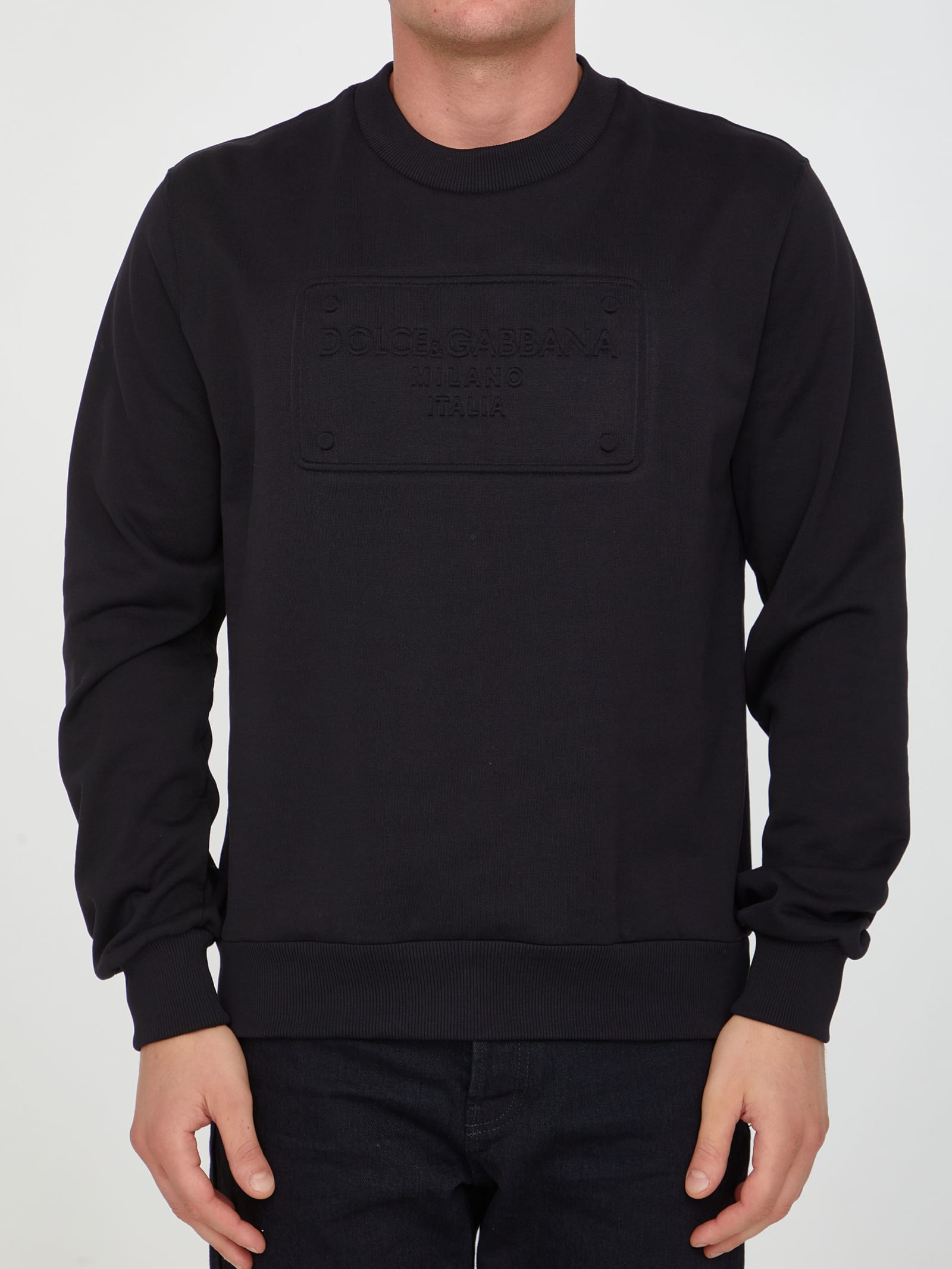 Dolce & Gabbana Black Sweatshirt With Logo