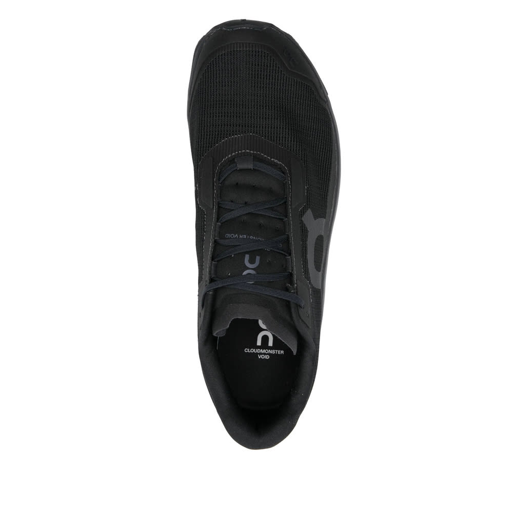 On Cloudmster Void Mesh Sneakers In Black