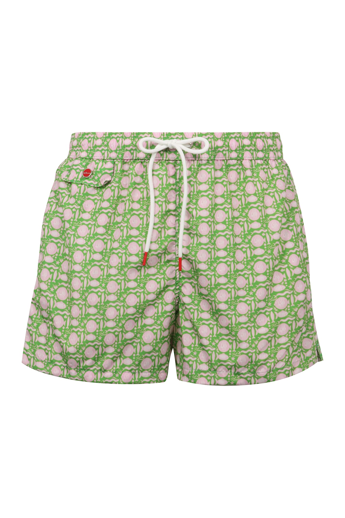 Shop Kiton Nylon Swim Shorts In Green