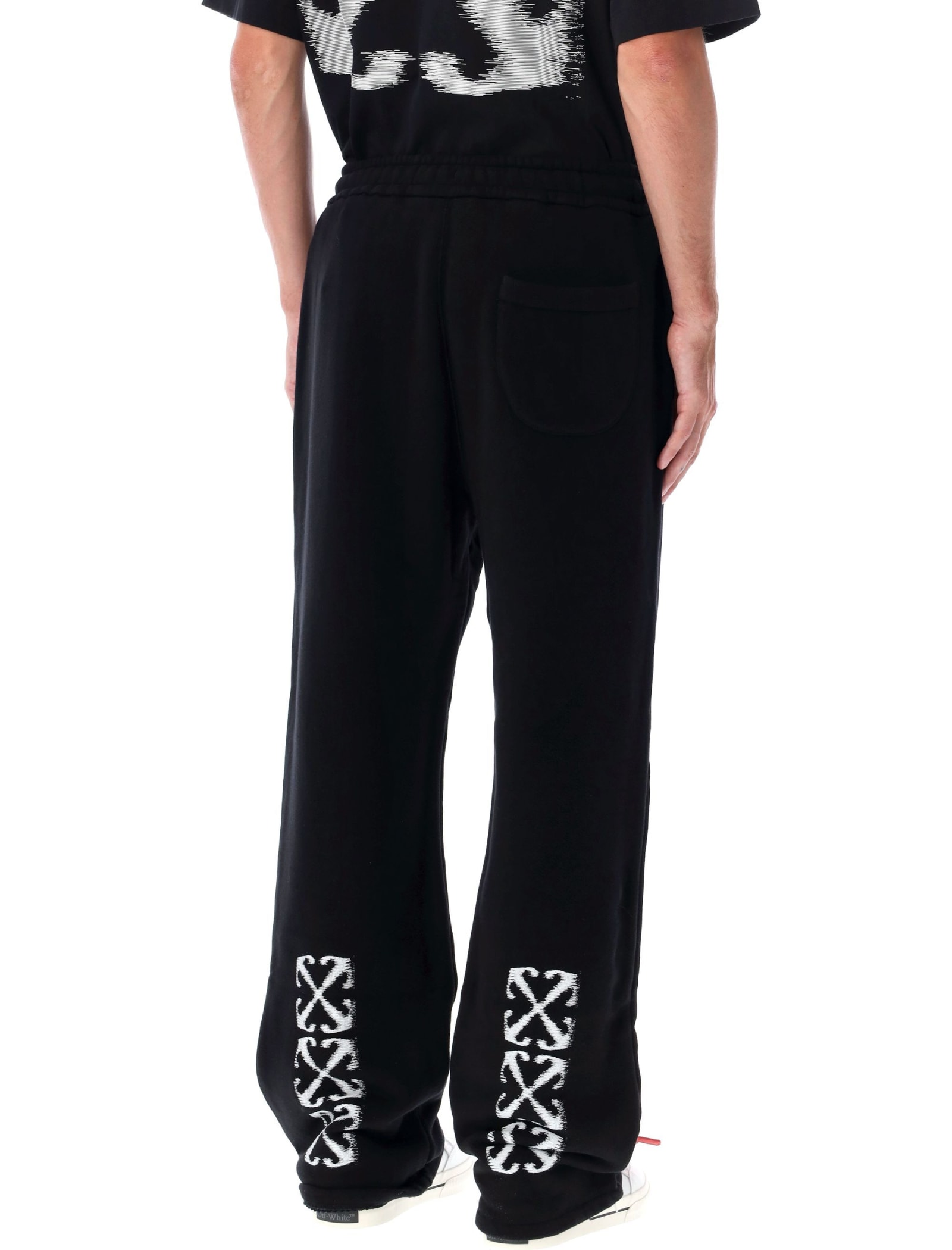 Shop Off-white Windy Arrow Sweatpants In Black