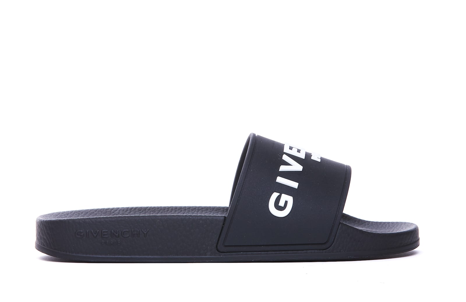 Shop Givenchy Paris Slide Sandals In Black