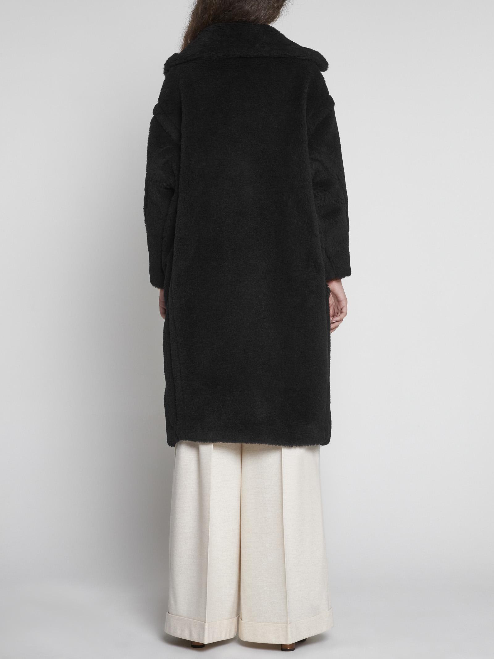 Shop Max Mara Teddy Bear Icon Alpaca And Wool Blend Coat In Black