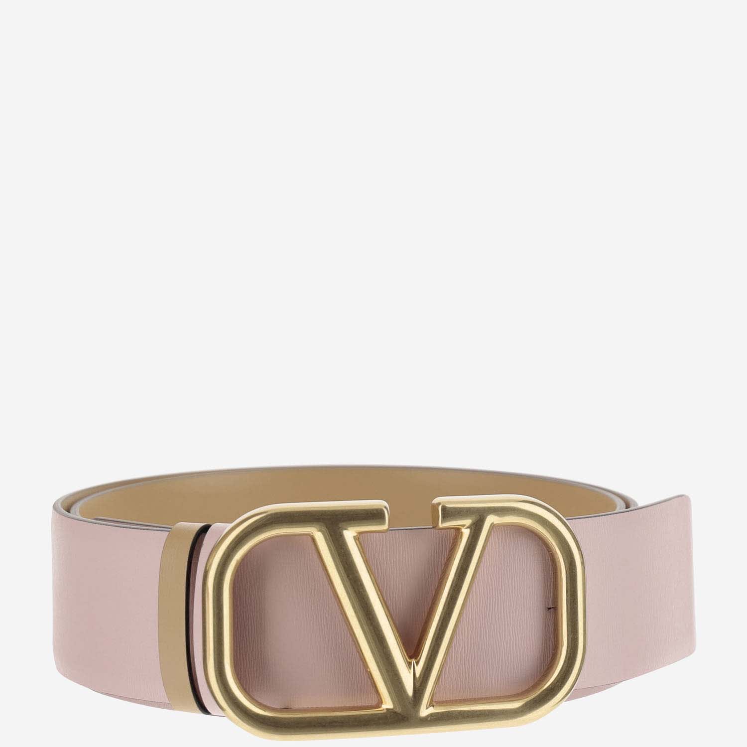 Valentino Garavani Vlogo Signature Reversible Belt In Pink