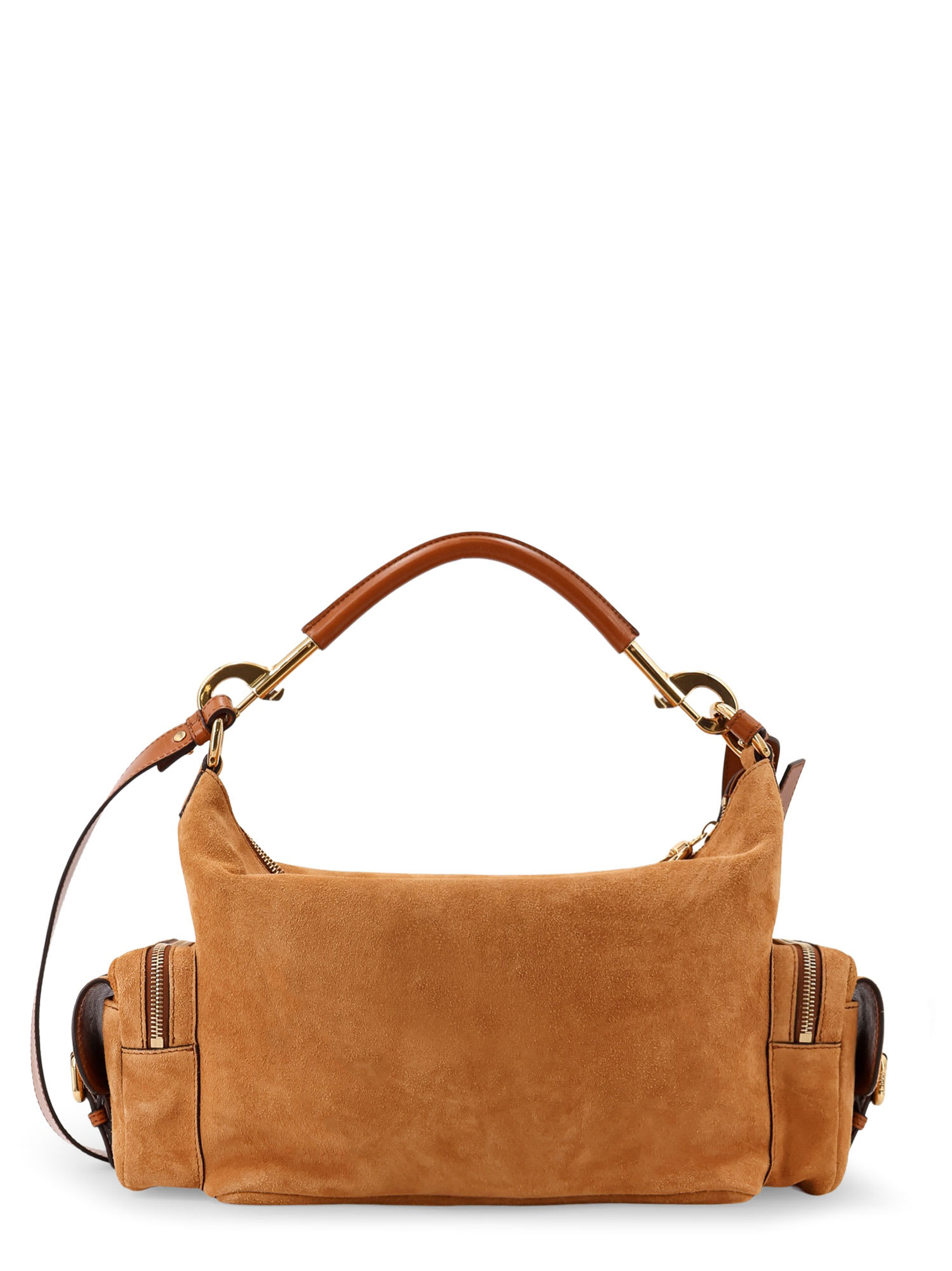 Shop Chloé Camera Bag Suede Shoulder Bag In Brown
