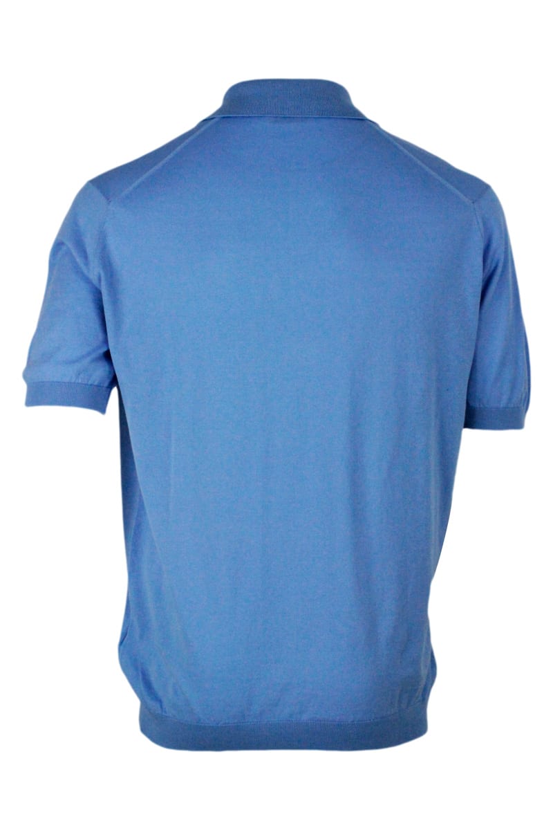 Shop John Smedley Polo Shirt In Blue