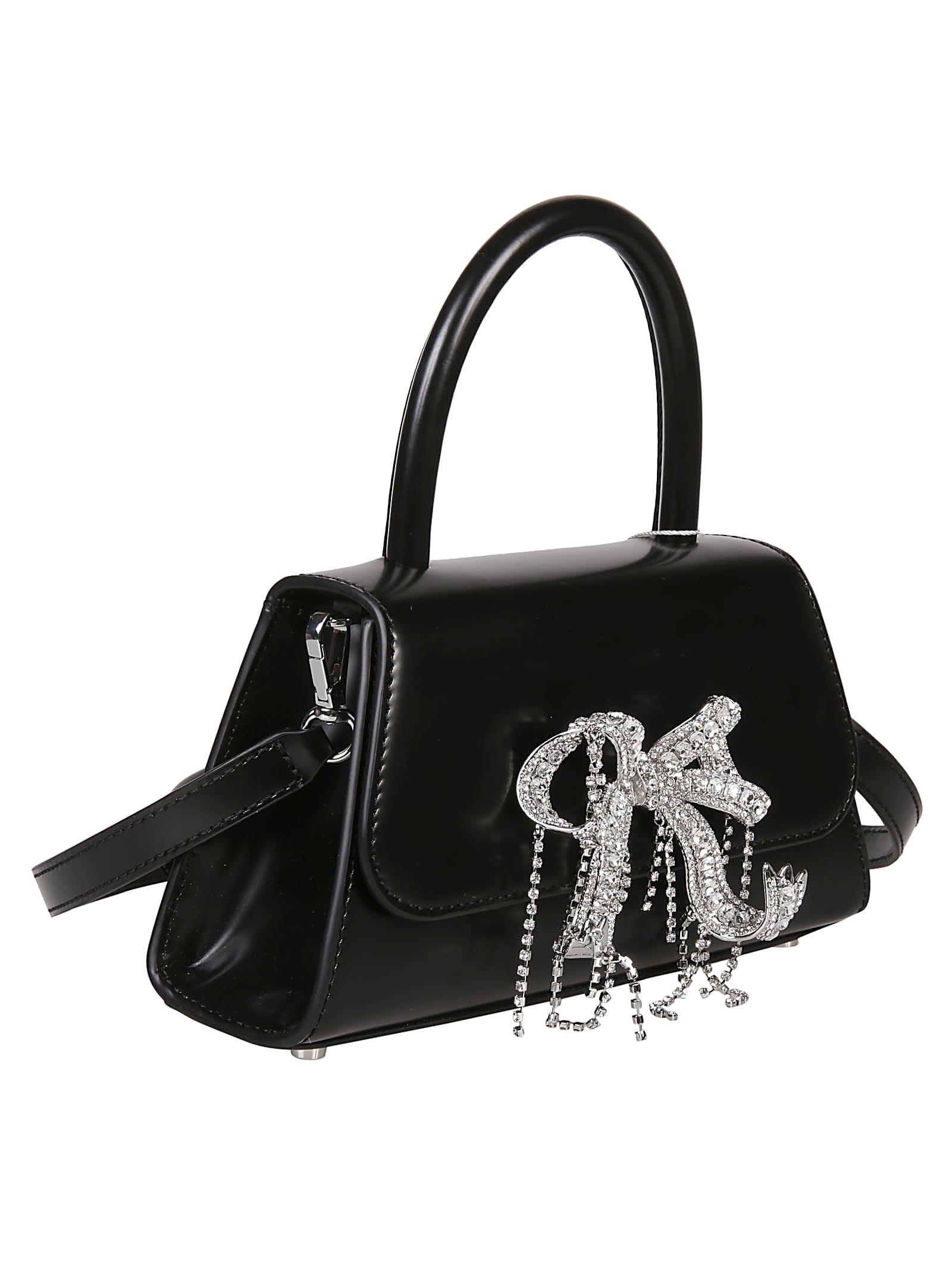 Shop Self-portrait Mini Bow Bag In Black