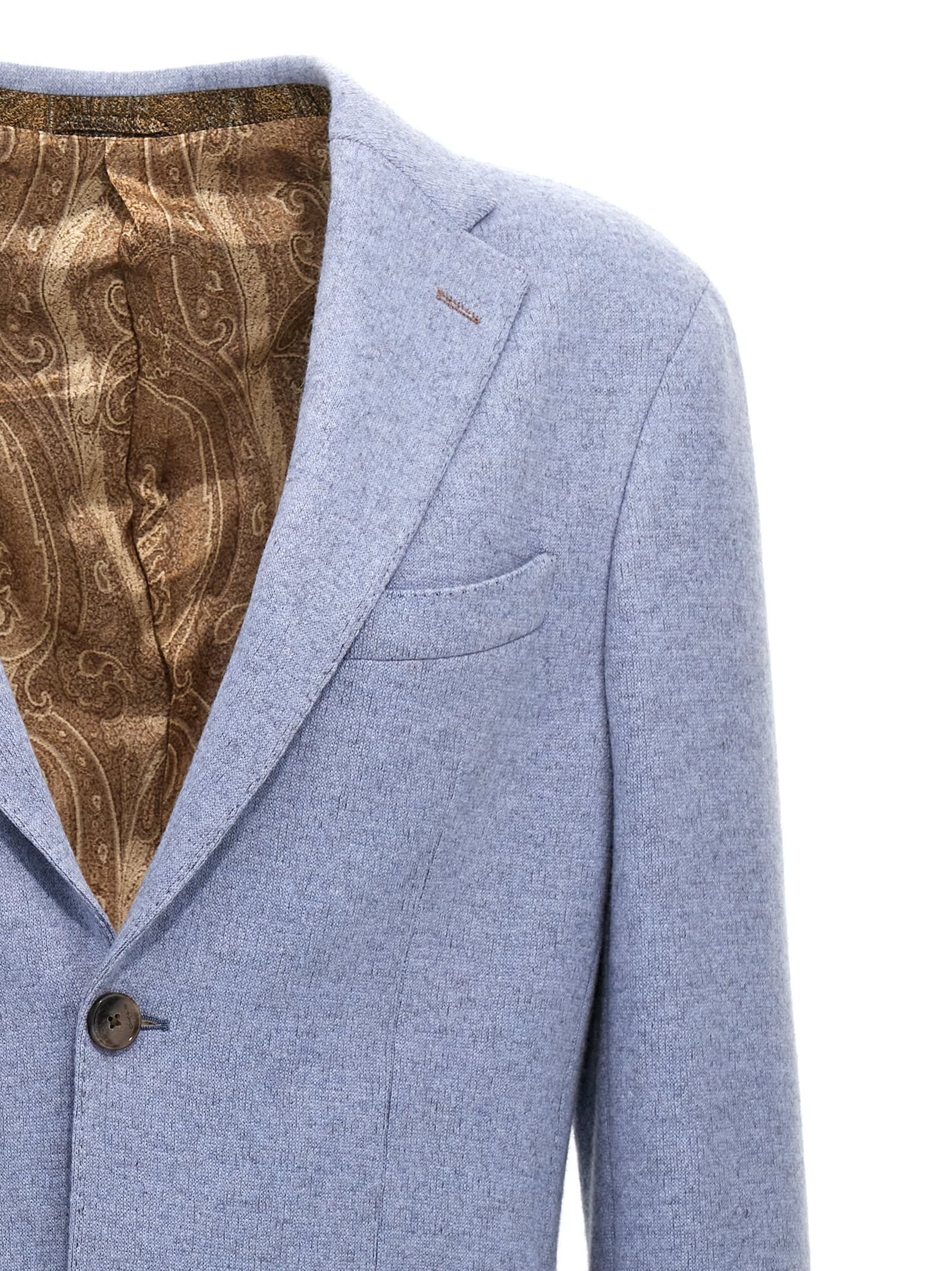 Shop Etro Roma Blazer In Light Blue