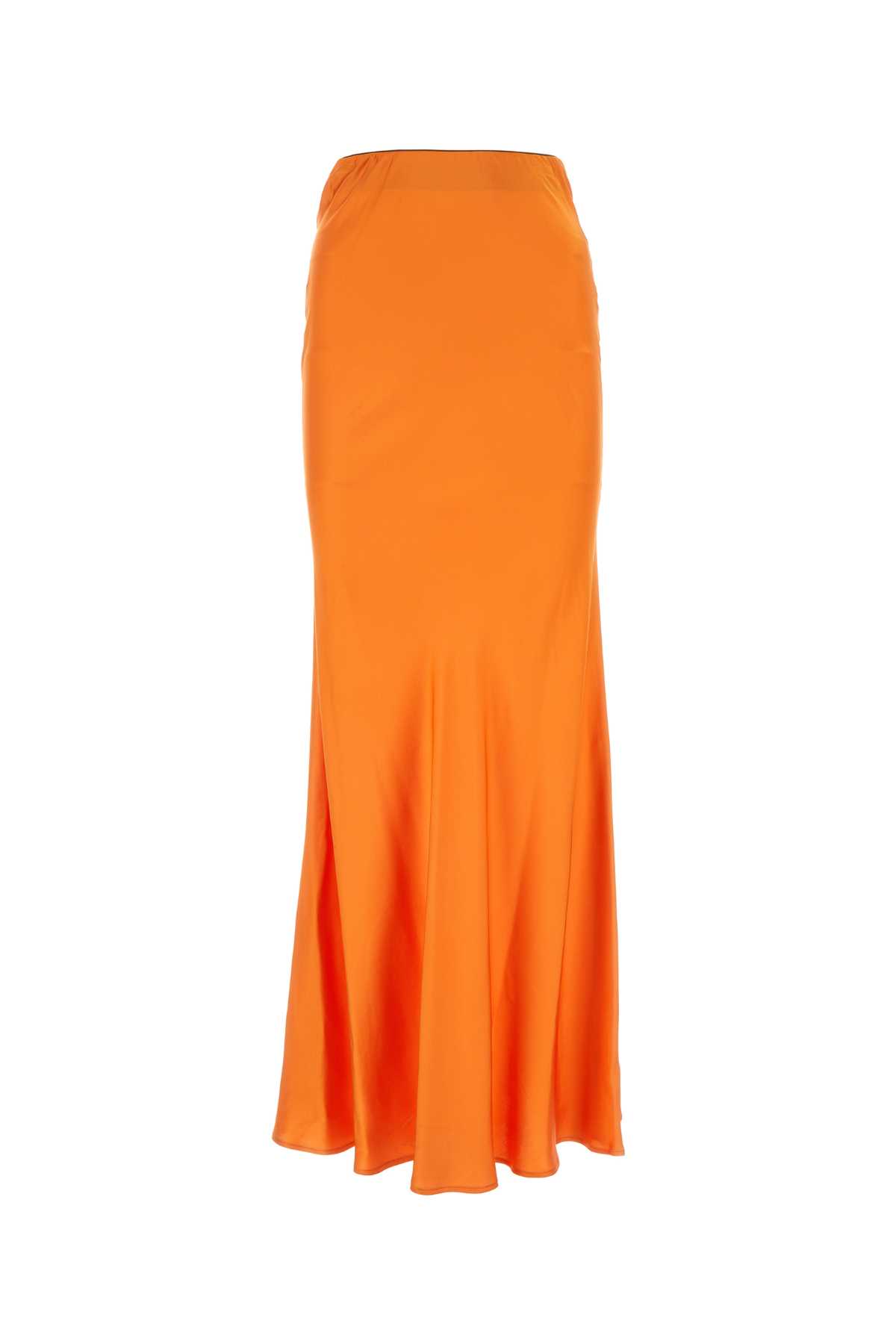 Orange Satin Kate Skirt