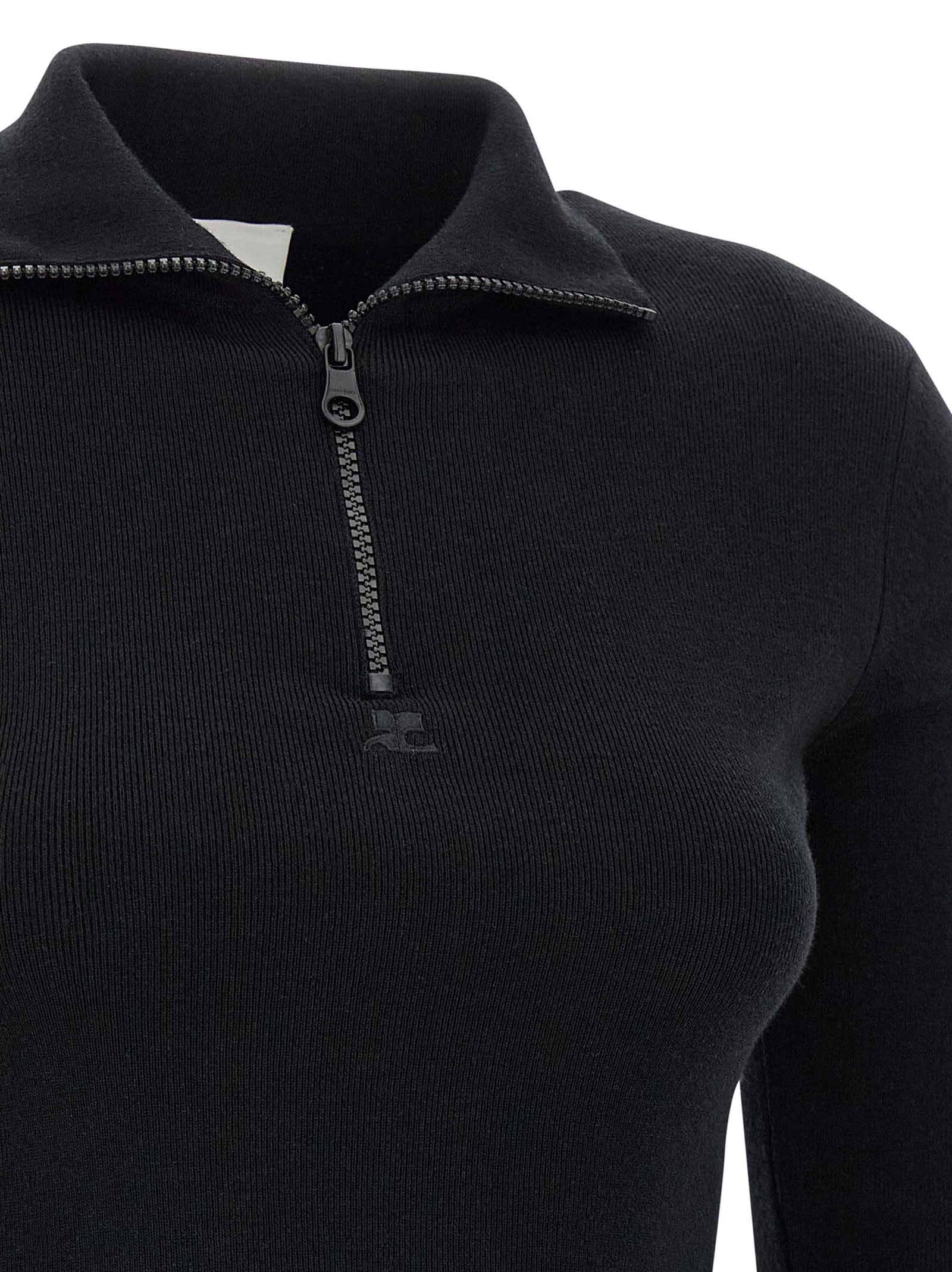 Courrèges Courreges Women Wool Knit Dress In Black