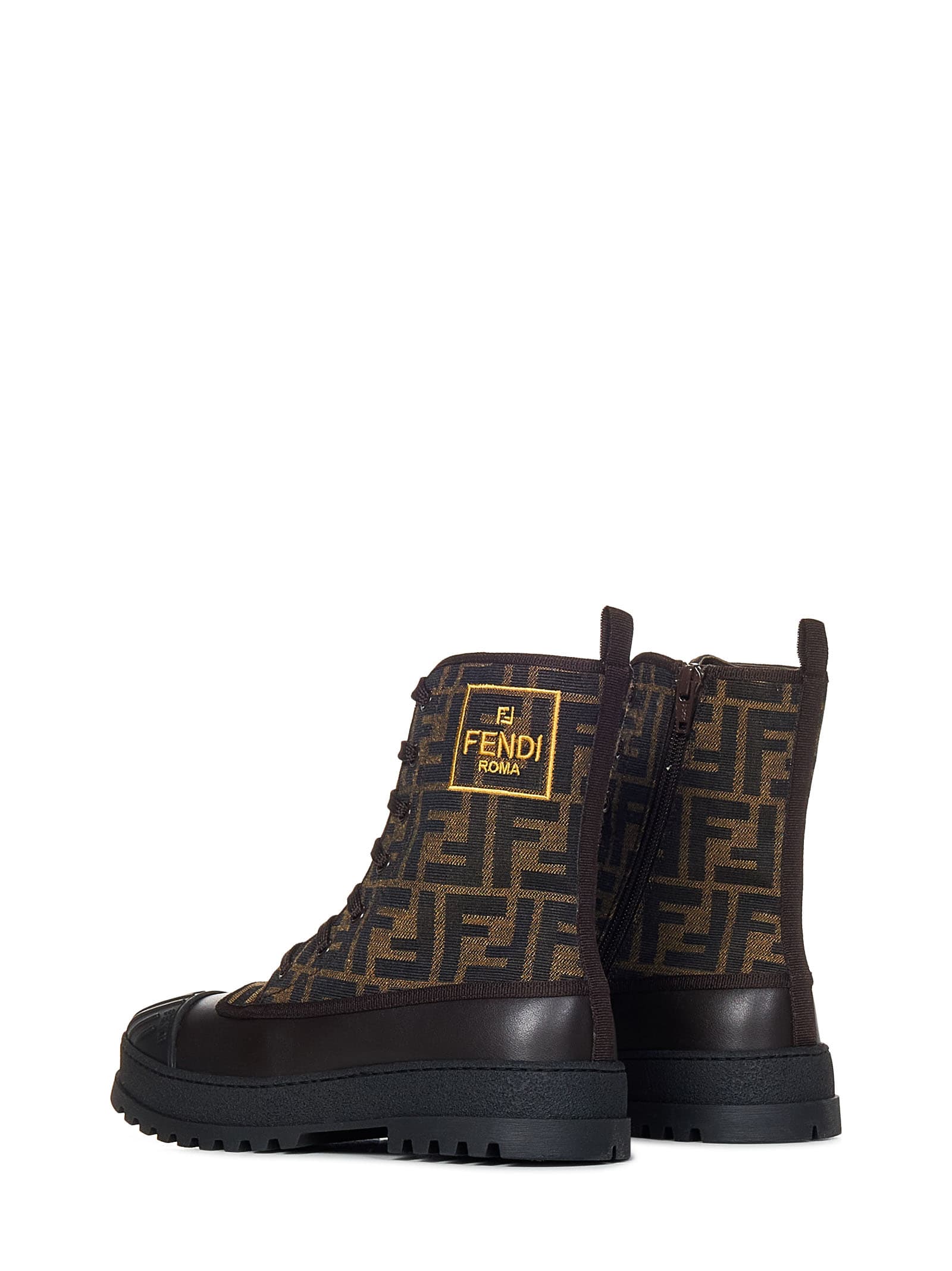 Shop Fendi Boots In Brown