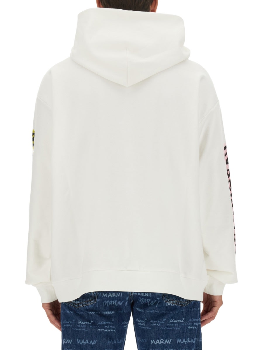 Shop Marni Sweatshirt With Logo In White