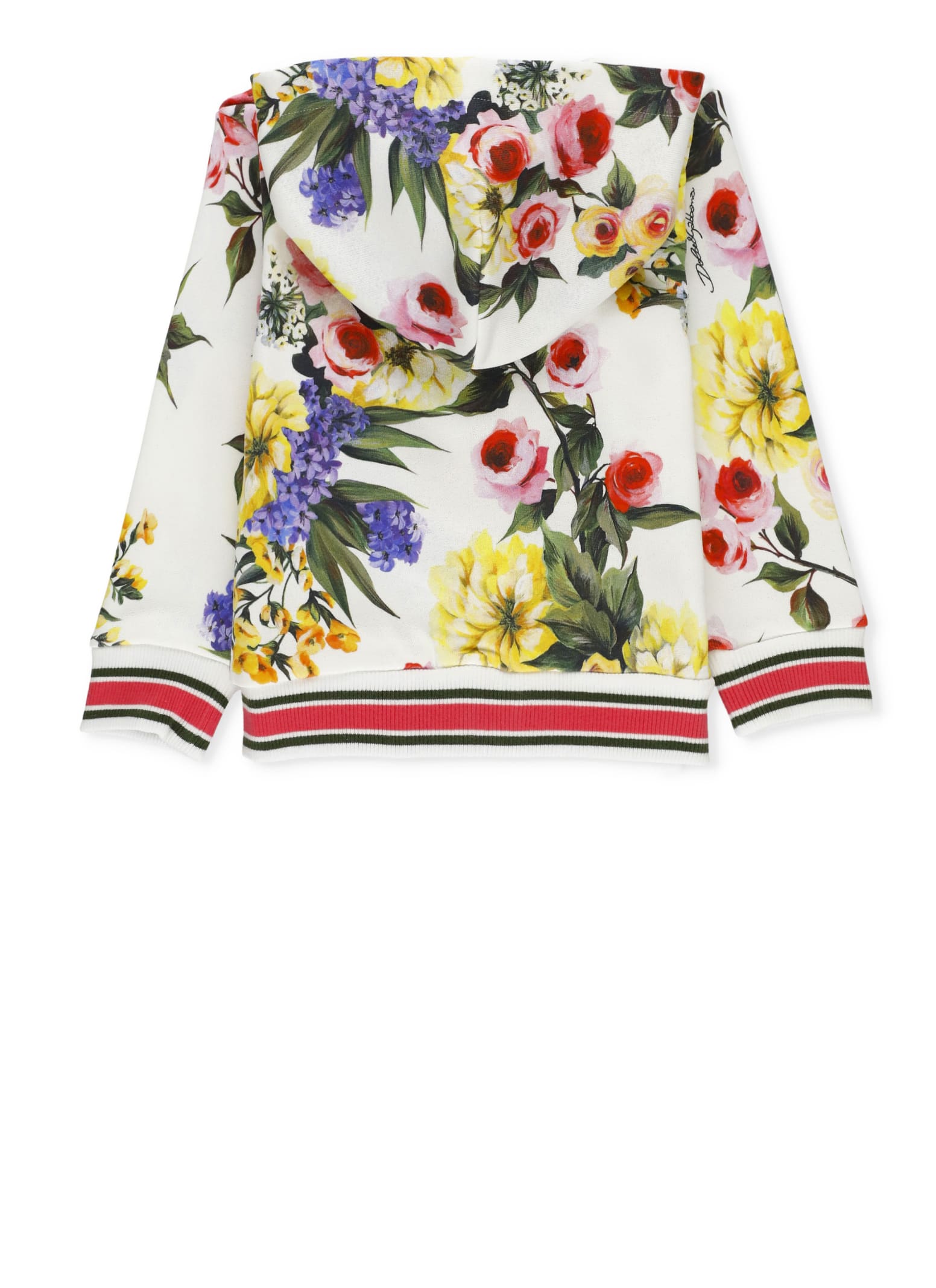 Shop Dolce & Gabbana Flower Power Sweatshirt In White