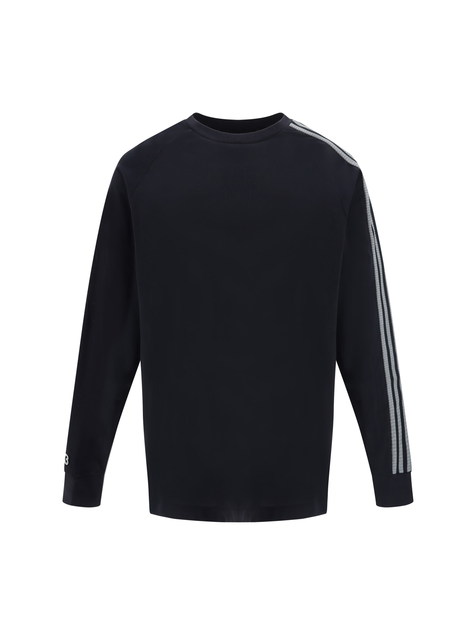 Shop Y-3 Long Sleeve Jersey In Black/owhite