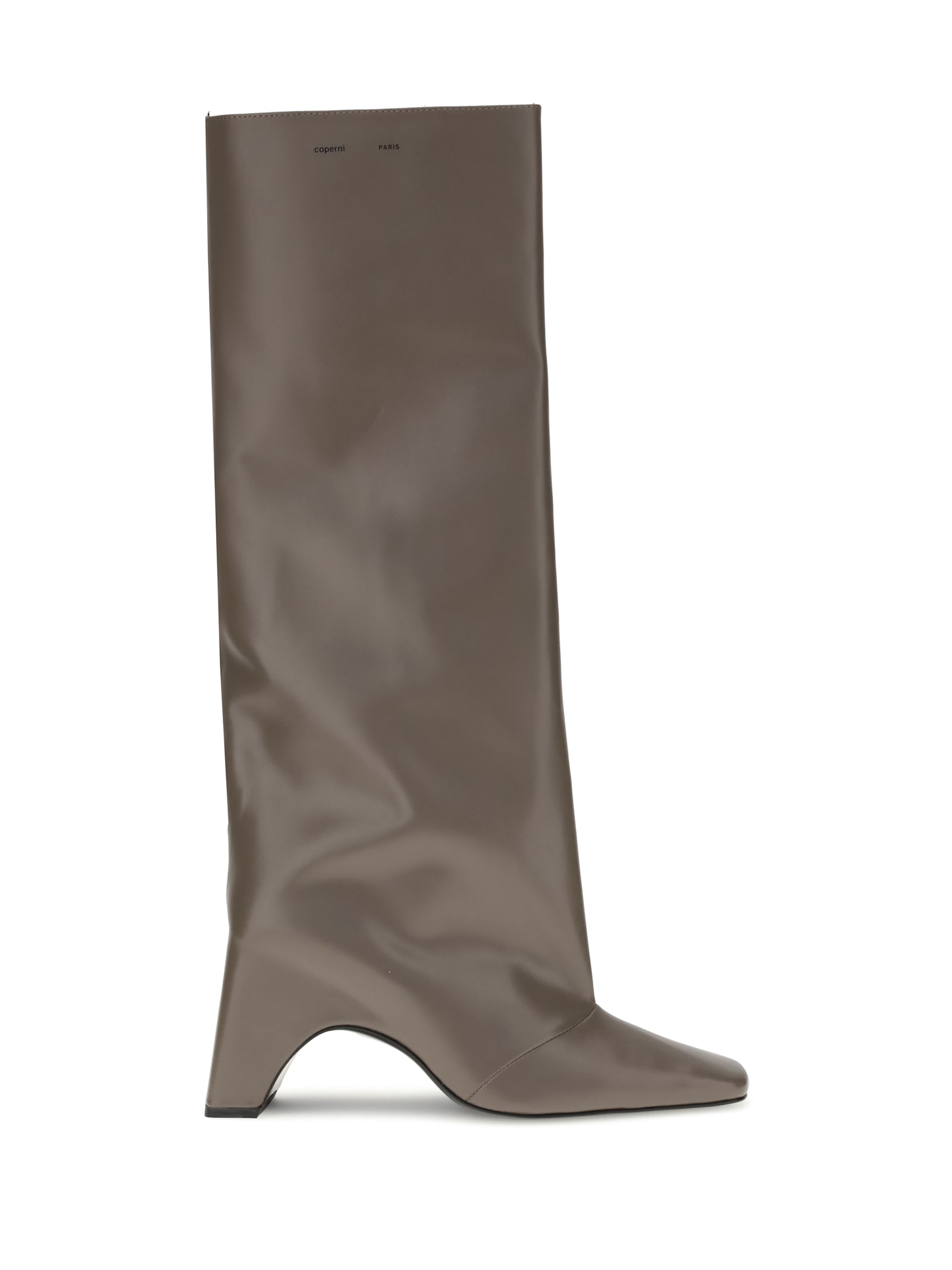 Coperni Bridge 95 Leather Knee-high Boots In Brown