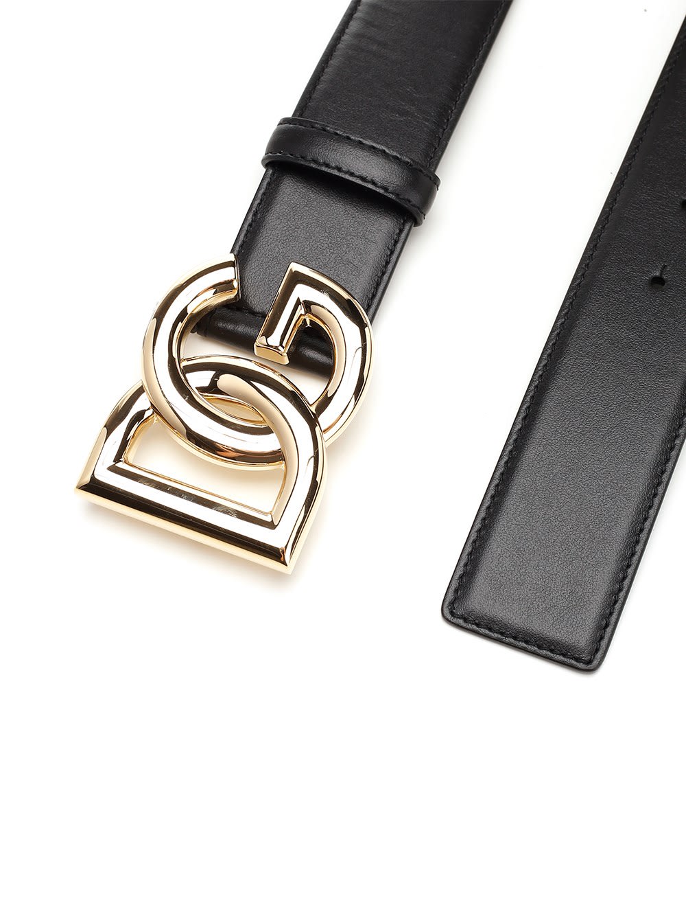 Shop Dolce & Gabbana Dg Buckle Belt In Nero