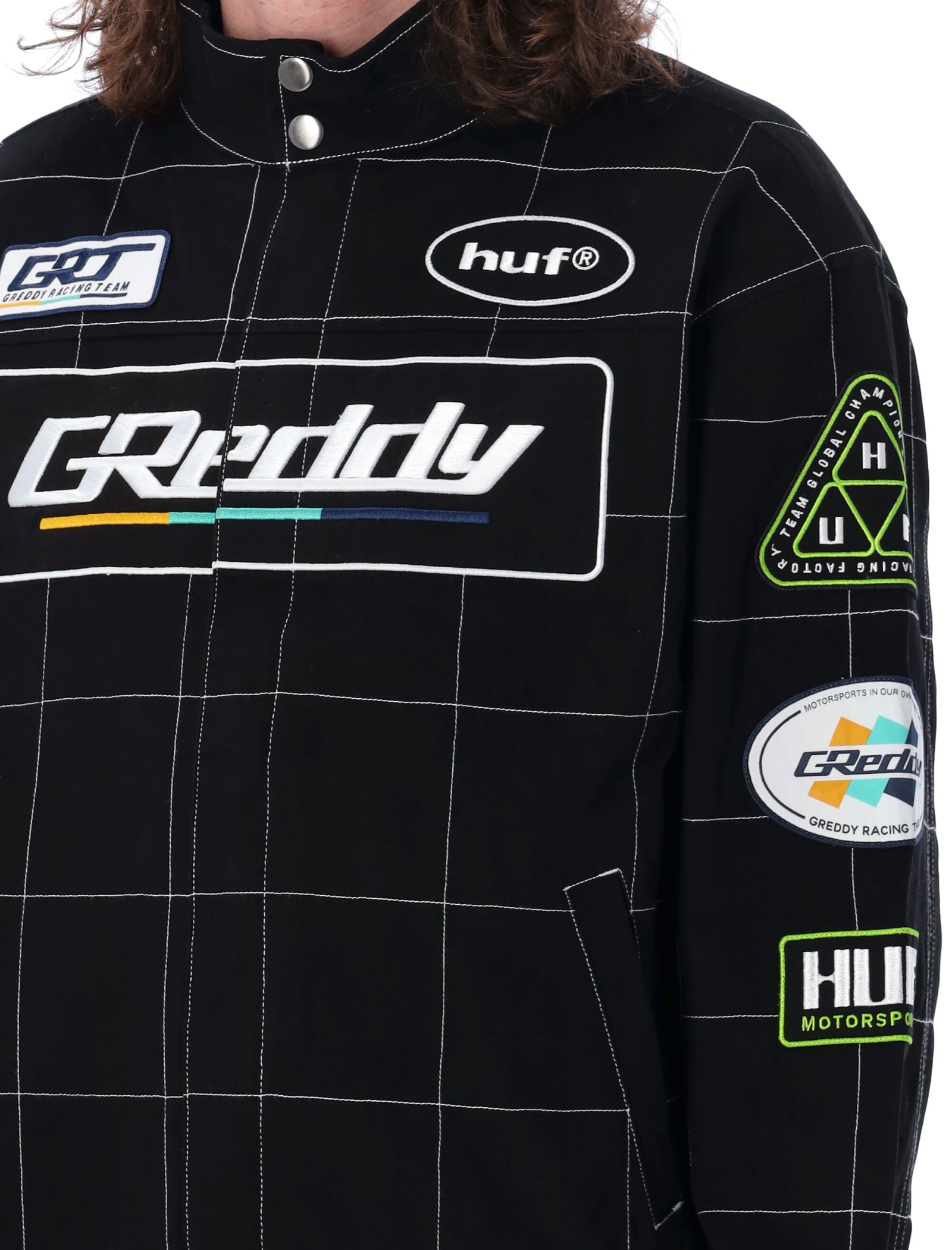 Shop Huf Greddy Racing Jacket In Black