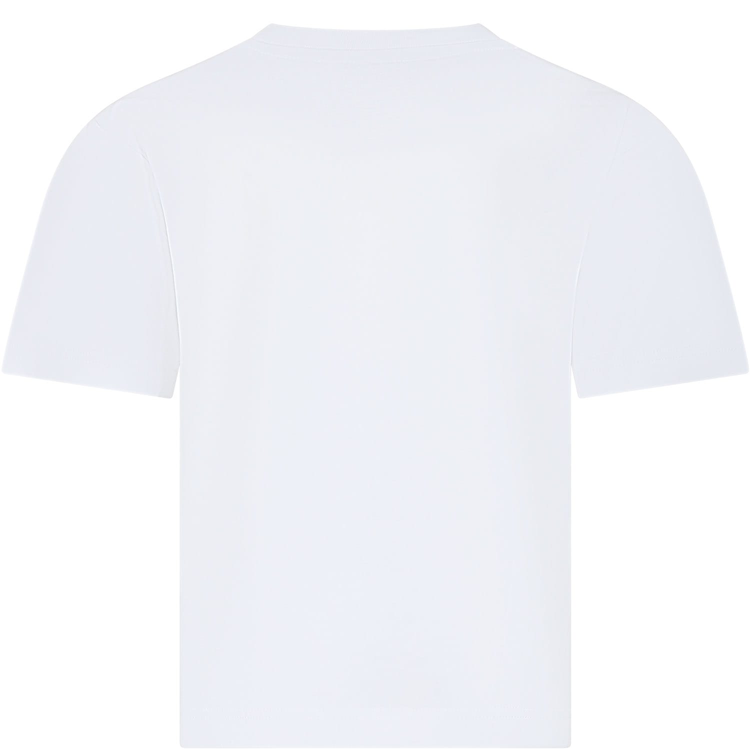 Shop Little Marc Jacobs White T-shirt For Kids With Logo In Bianco Nero