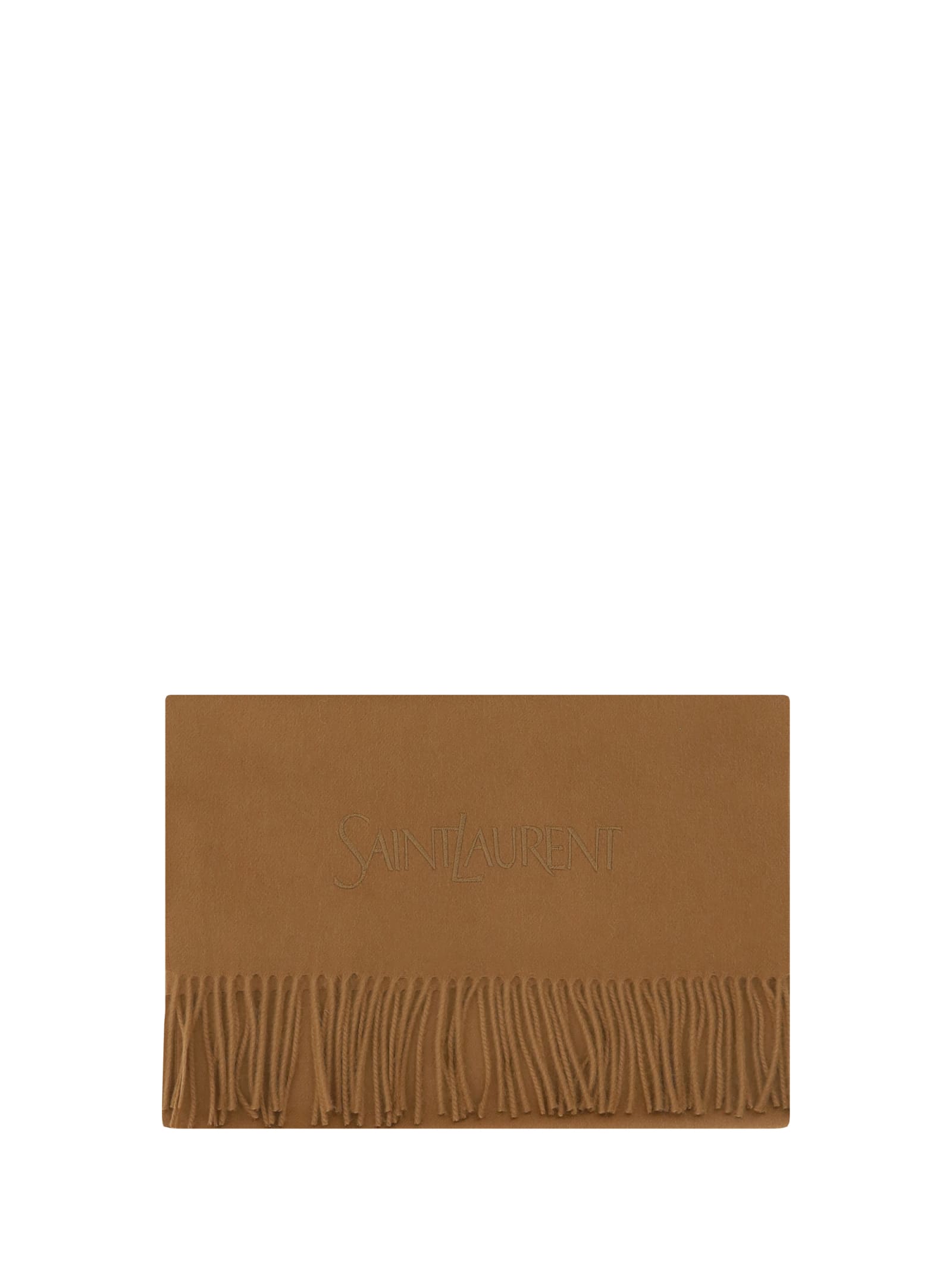 Shop Saint Laurent Scarf In Beige