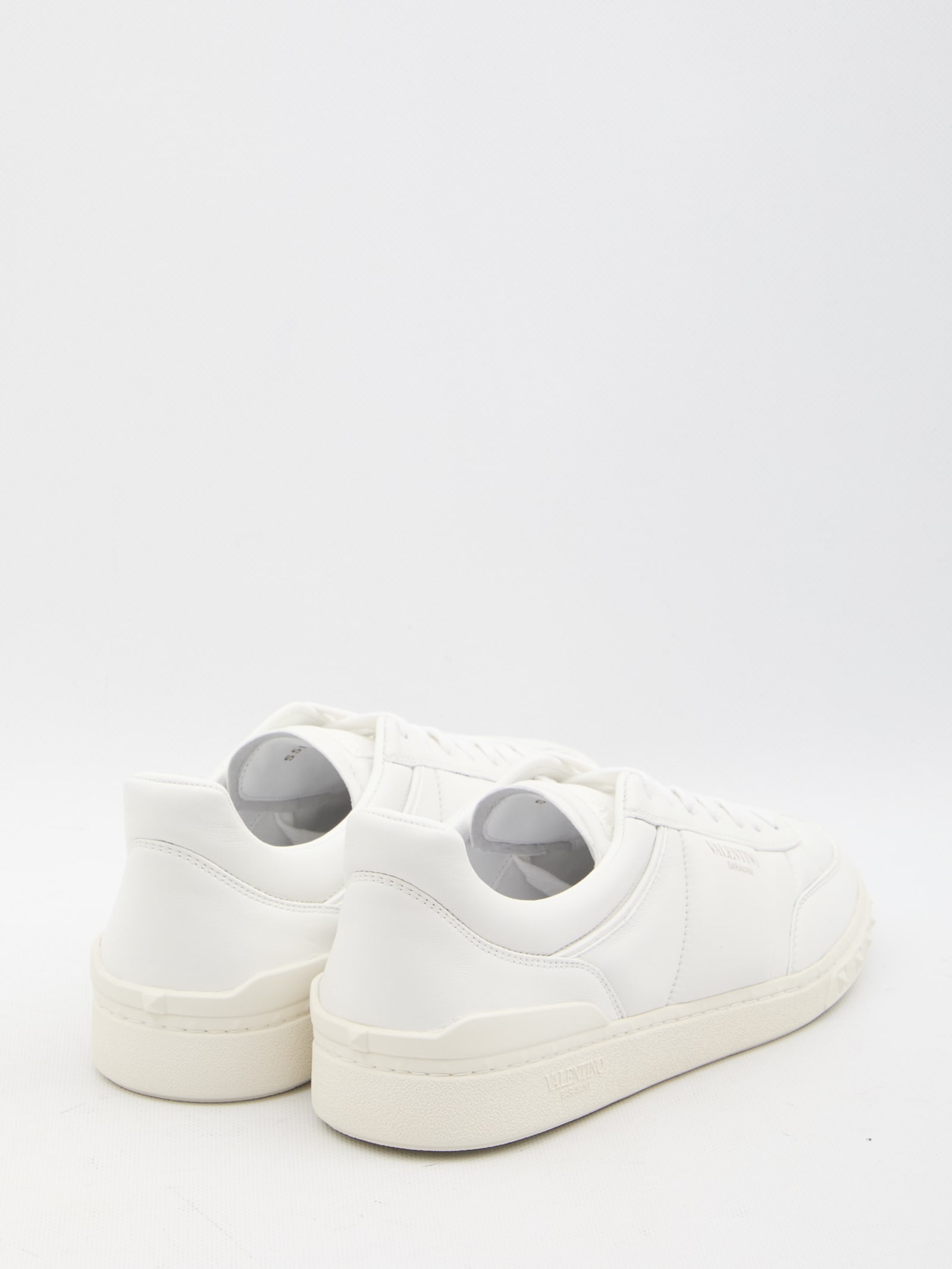 Valentino Upvillage Low Top Nappa Leather Sneaker In White