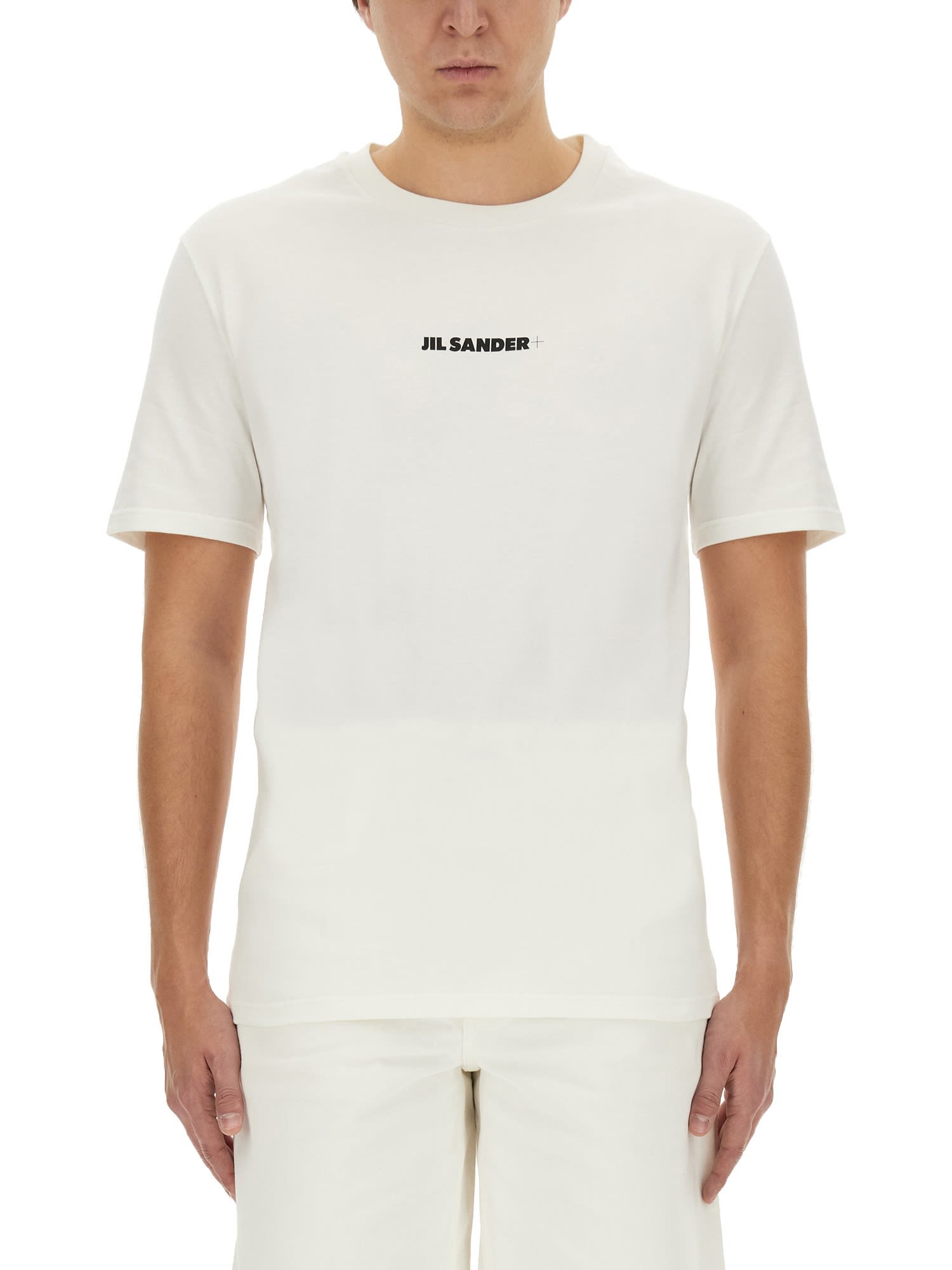 Shop Jil Sander T-shirt With Logo In Natural