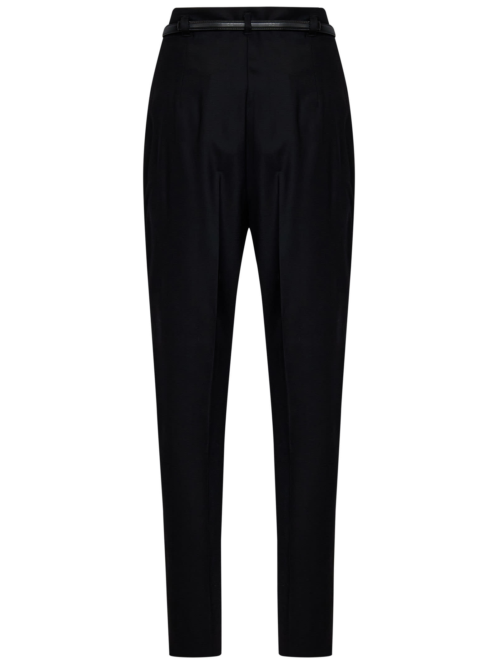 Shop Max Mara Briose Trousers In Black