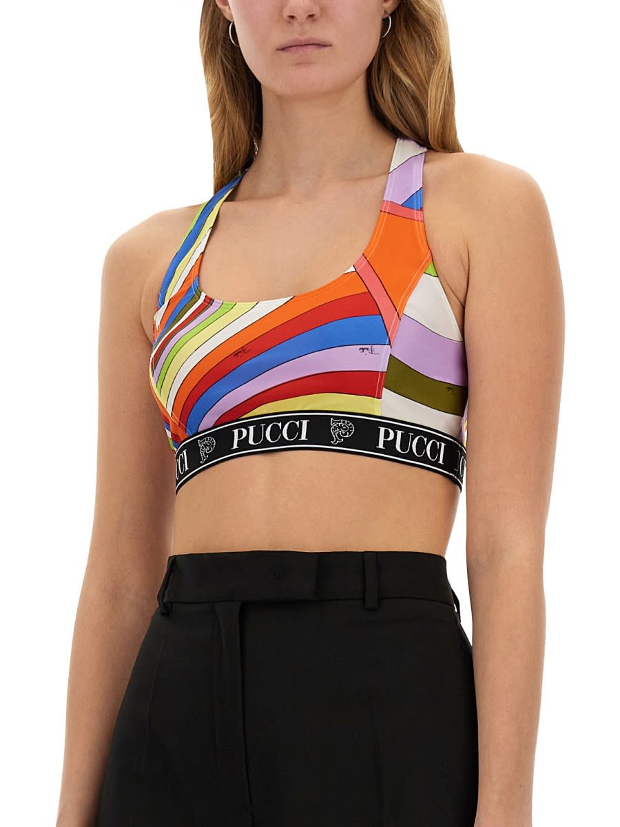 Shop Pucci Top With Print In Multicolour