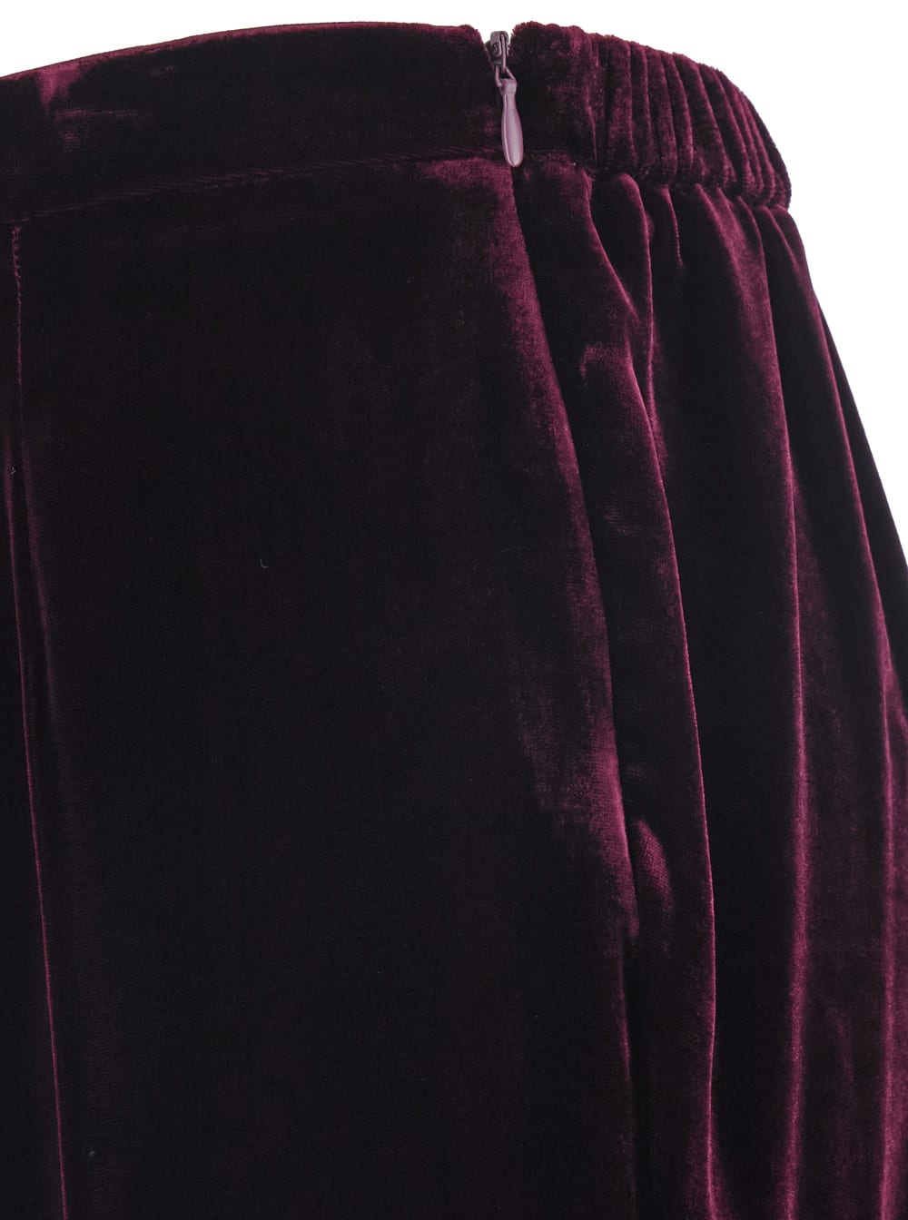Forte Forte Plain Velvet Flare Pants In Burgundy