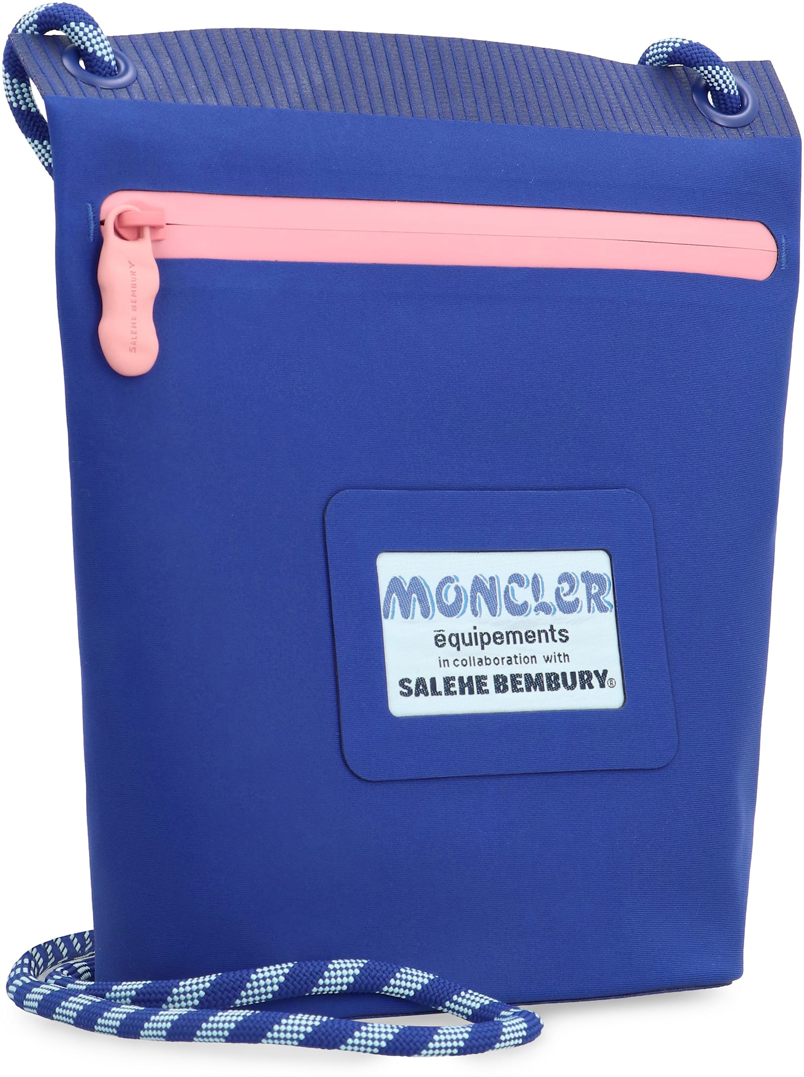 Moncler Salehe Bembury Amoeba Nylon Pouch In Blue