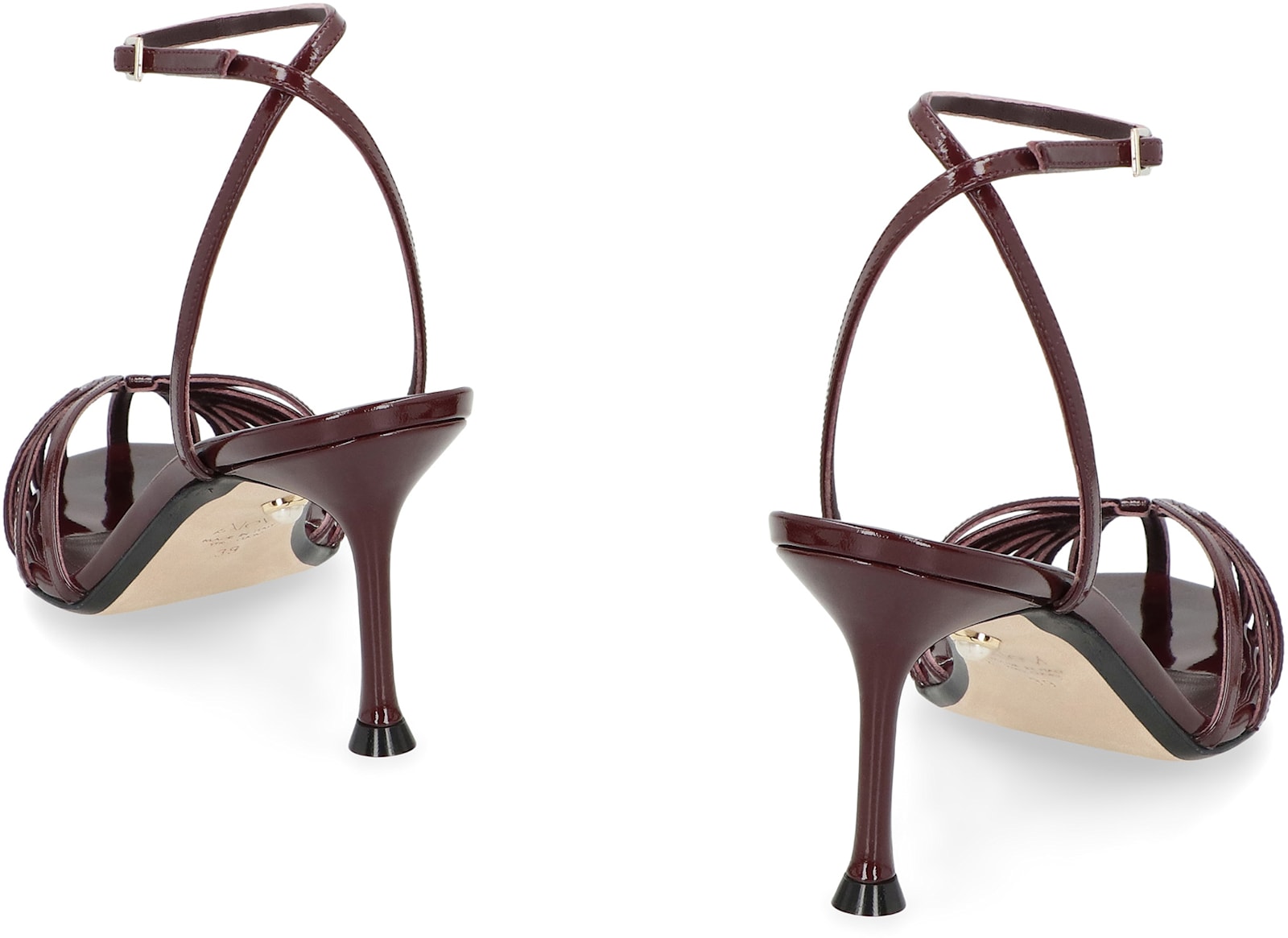 Alevì Alevi Ally Leather Sandals In Burgundy