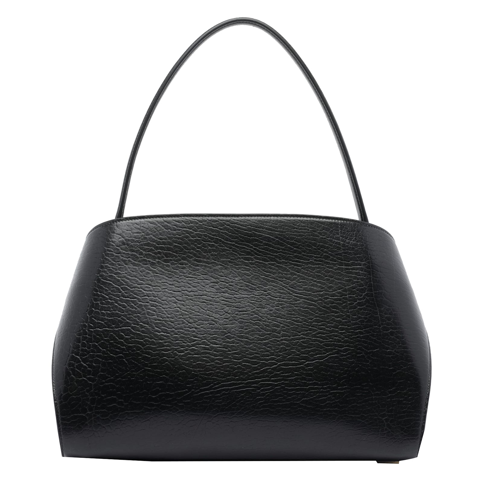Ferragamo Leather Shoulder Bag Adaptable Strap In Black
